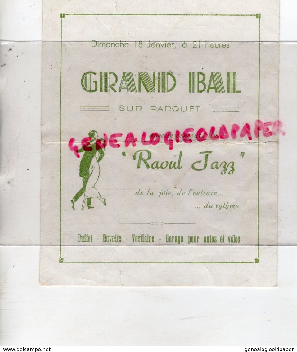 41-VOUZON - PROGRAMME GALA THEATRE-LES TRETEAUX VOUZONNAIS-18-1-1948- LE CHEMINEAU-BAL RAOUL JAZZ-ROUAULT-VAILLANT-EVAIN - Programas