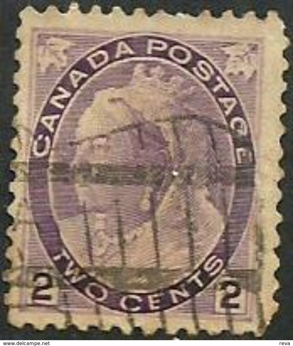 CANADA 2 CENTS PURPLE QV HEAD 1898 OUT OF SET? USEDH SG153a CV10POUNDS  READ DESCRIPTION!! - Unused Stamps