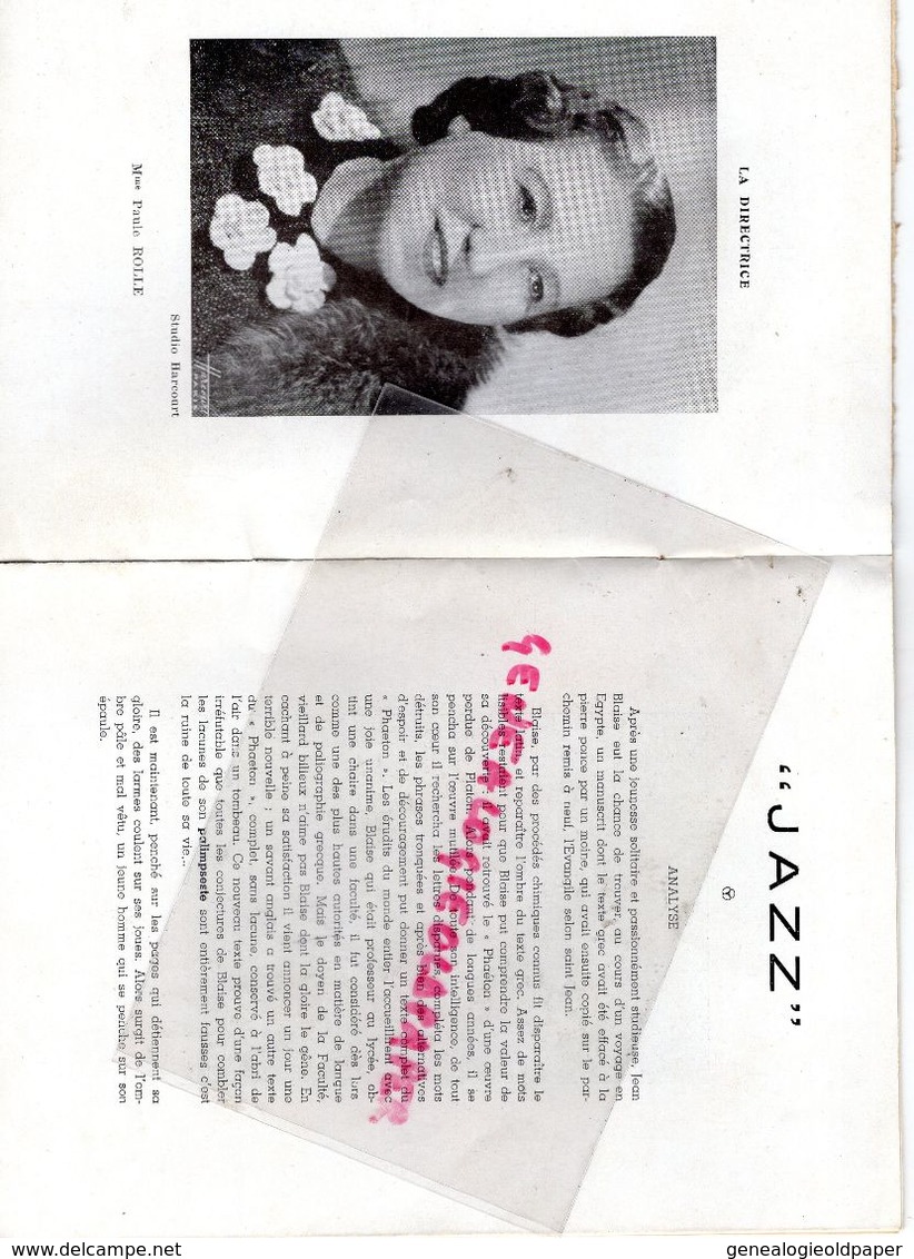 75- PARIS- PROGRAMME THEATRE DU GYMNASE 1940-1941-JAZZ MARCEL PAGNOL-PAULE ROLLE-HARRY BAUR-MAURICE DORLEAC-RENAN SIMONE - Programma's