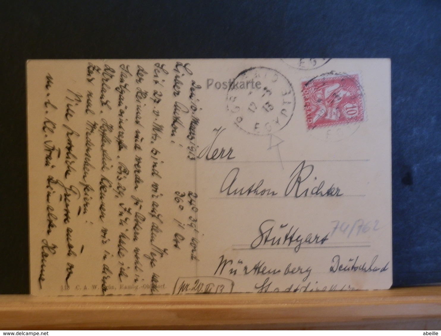 74/762  CP PORT SAID  1913 - Briefe U. Dokumente