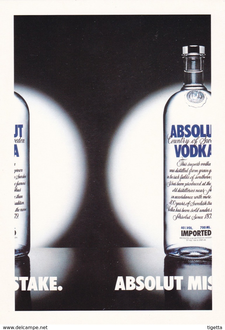 PROMOCARD N°  760  ABSOLUT MISTAKE - Pubblicitari