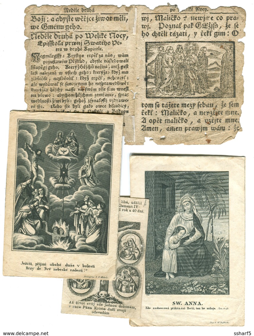 POLAND POLOGNE POLEN RELIGION 4 Andachtsbilder One Very Very Old Jesus SW ANNA - V. Mahrle / Hoffman - Images Religieuses