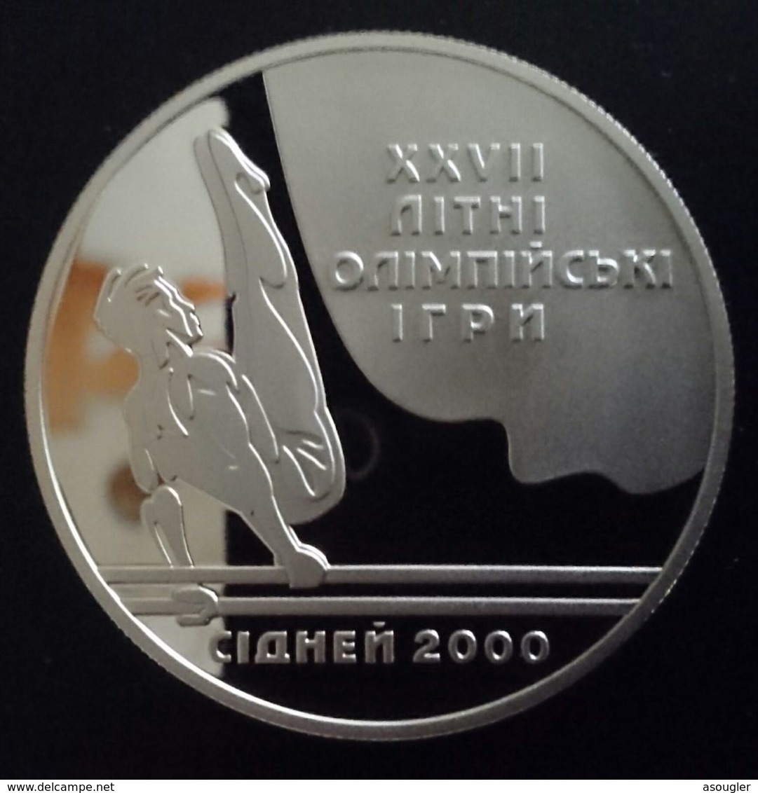 UKRAINE 10 HRYVEN 1999 SILVER PROOF "Olympics Games 2000" Free Shipping Via Registered Air Mail - Ukraine