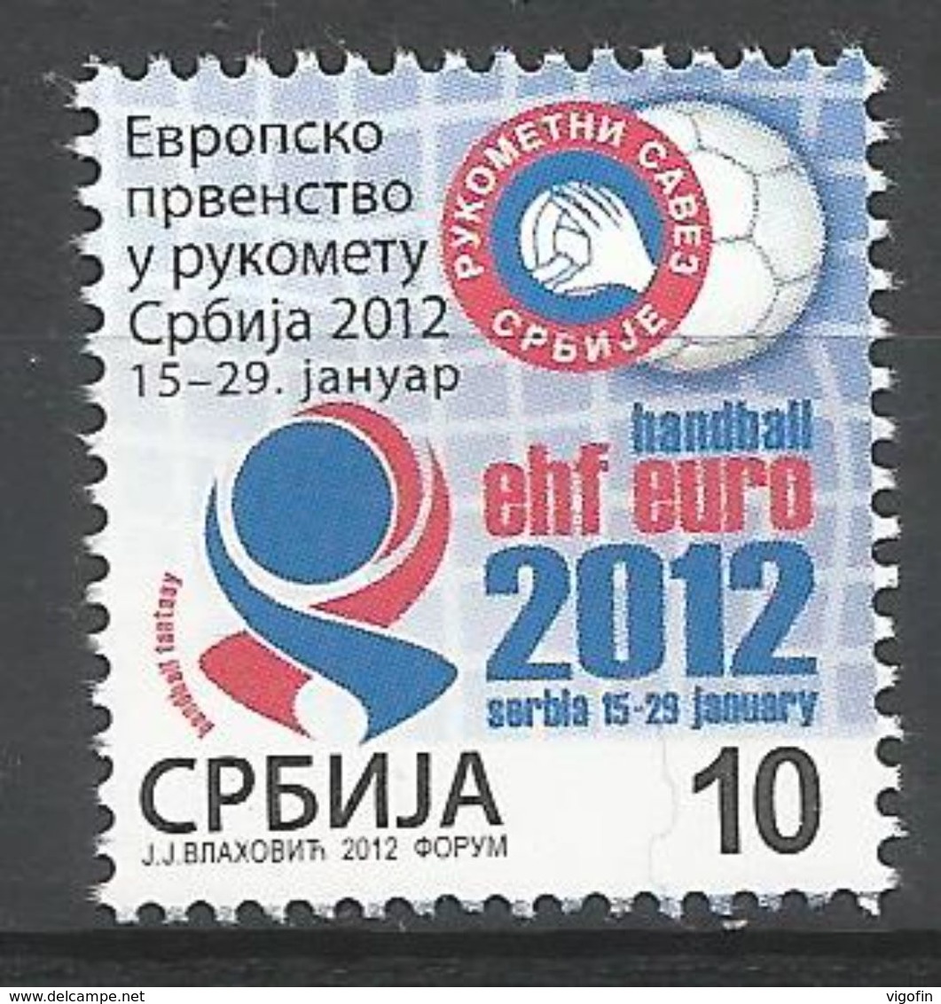 SRB 2012-ZZ46 EU HANDBALL, SERBIA, 1 X 1v, MNH - Serbie