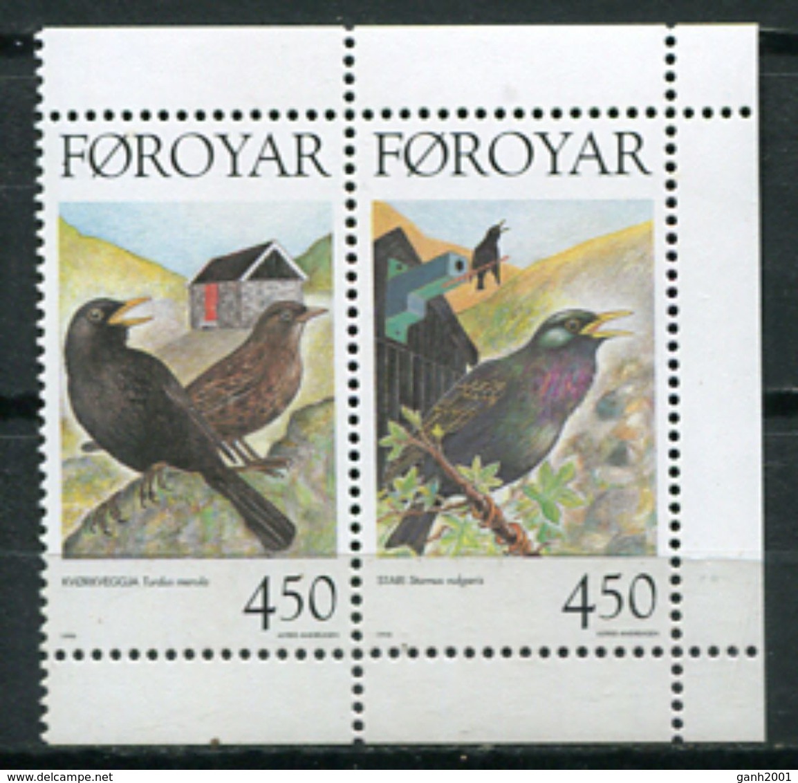 Faroe Is. 1998 Feroe / Birds MNH Vögel Aves Oiseaux / Cu6735  34-3 - Otros & Sin Clasificación