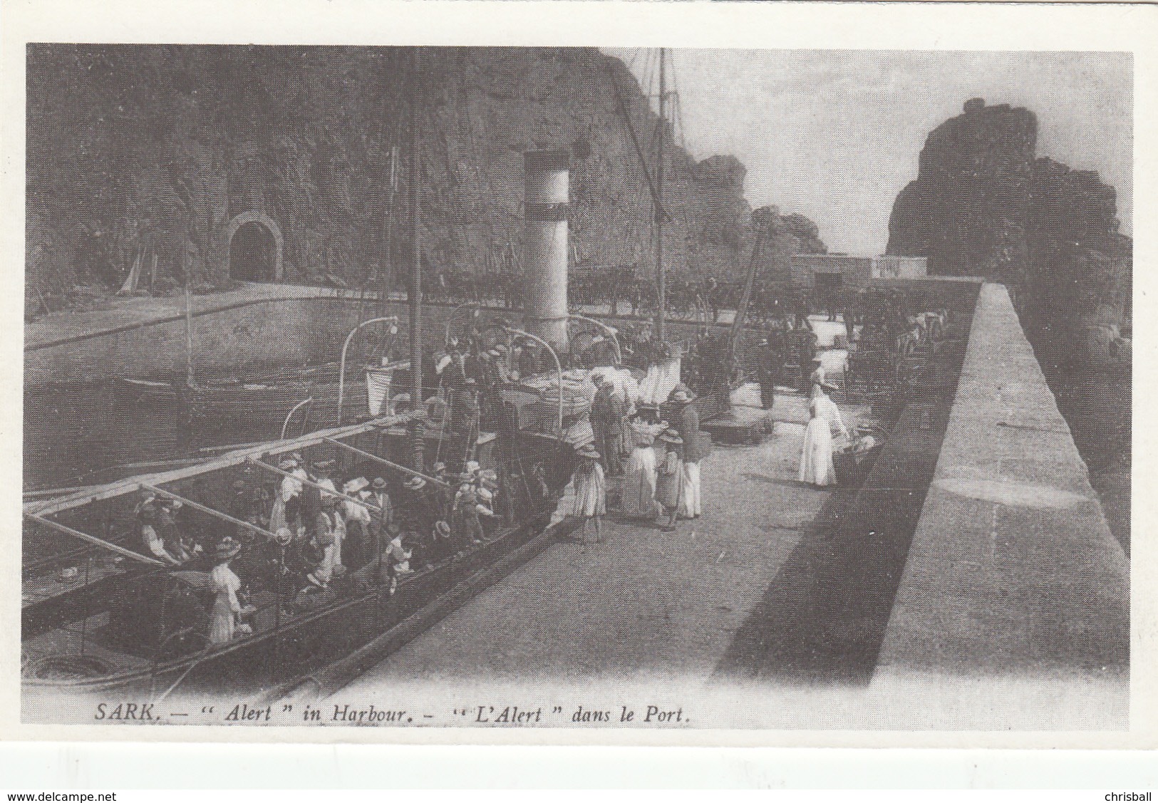 SARK -Postcard  Alert At The Harbour-  Unused Mint - Reproduction - Sark