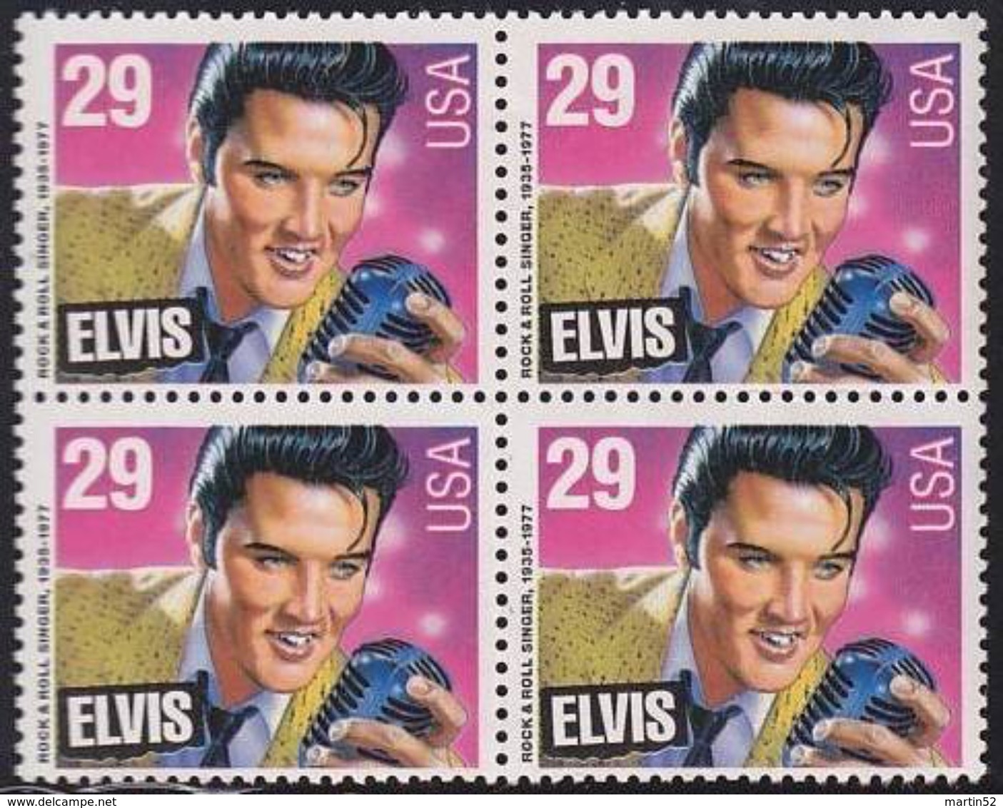 USA Sc.2772 Elvis Presley (1935-1977) 4x29c ** MNH At FACE VALUE - Elvis Presley