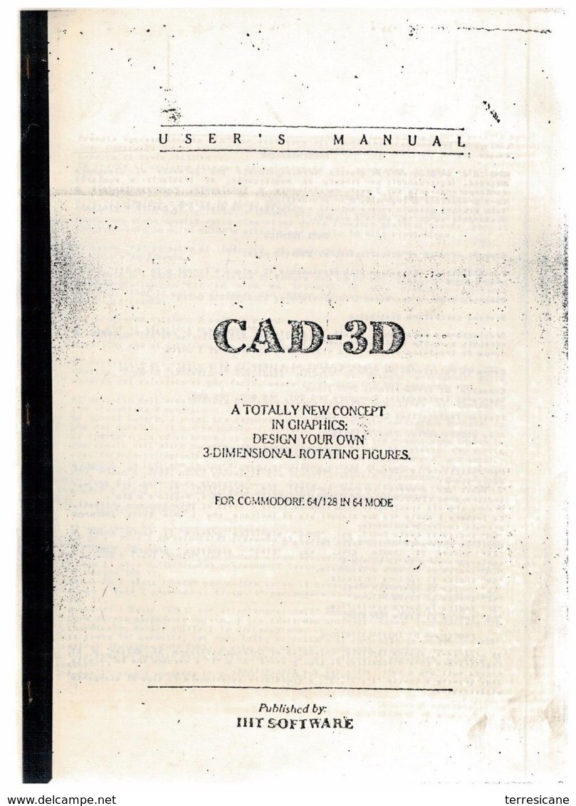 X  COMMODORE 64  O 28 IN 64 MODE FOTOCOPIE MANUALE CAD 3D IN ITALIANO - Otros & Sin Clasificación