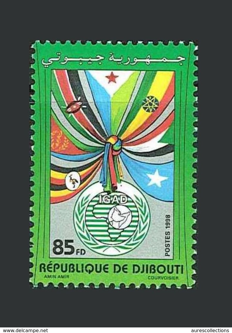 DJIBOUTI IGAD FLAGS DRAPEAUX KENYA UGANDA ETHIOPIA SOMALIA 1998 Michel Mi 670 MNH ** RARE - Other & Unclassified