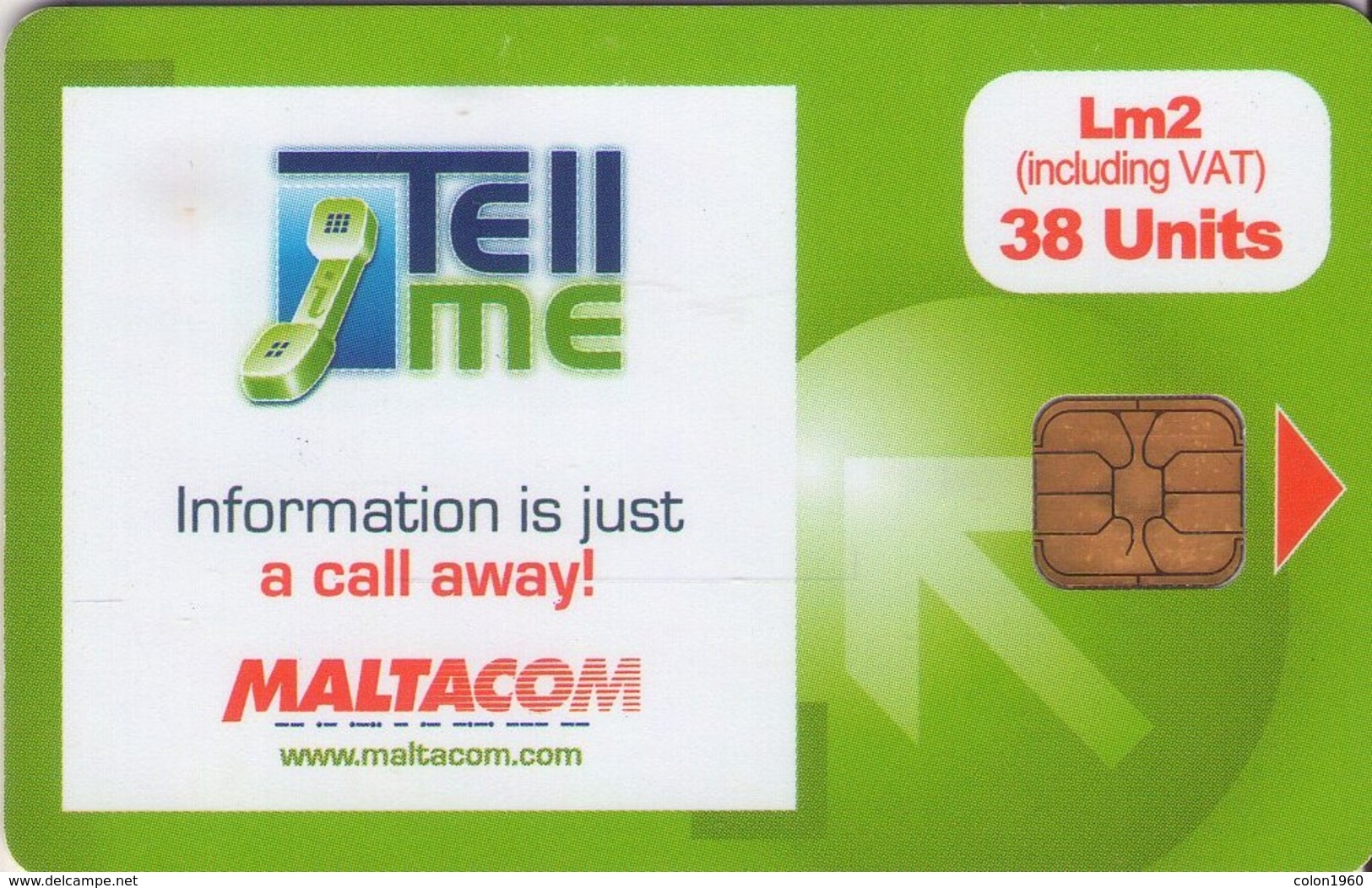 TARJETA TELEFONICA DE MALTA. (058) - Malta