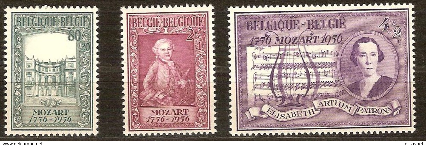 Belgie Belgique  1956 OCBn° 987-989 *** MNH  Cote 13,50 Euro Mozart - Neufs