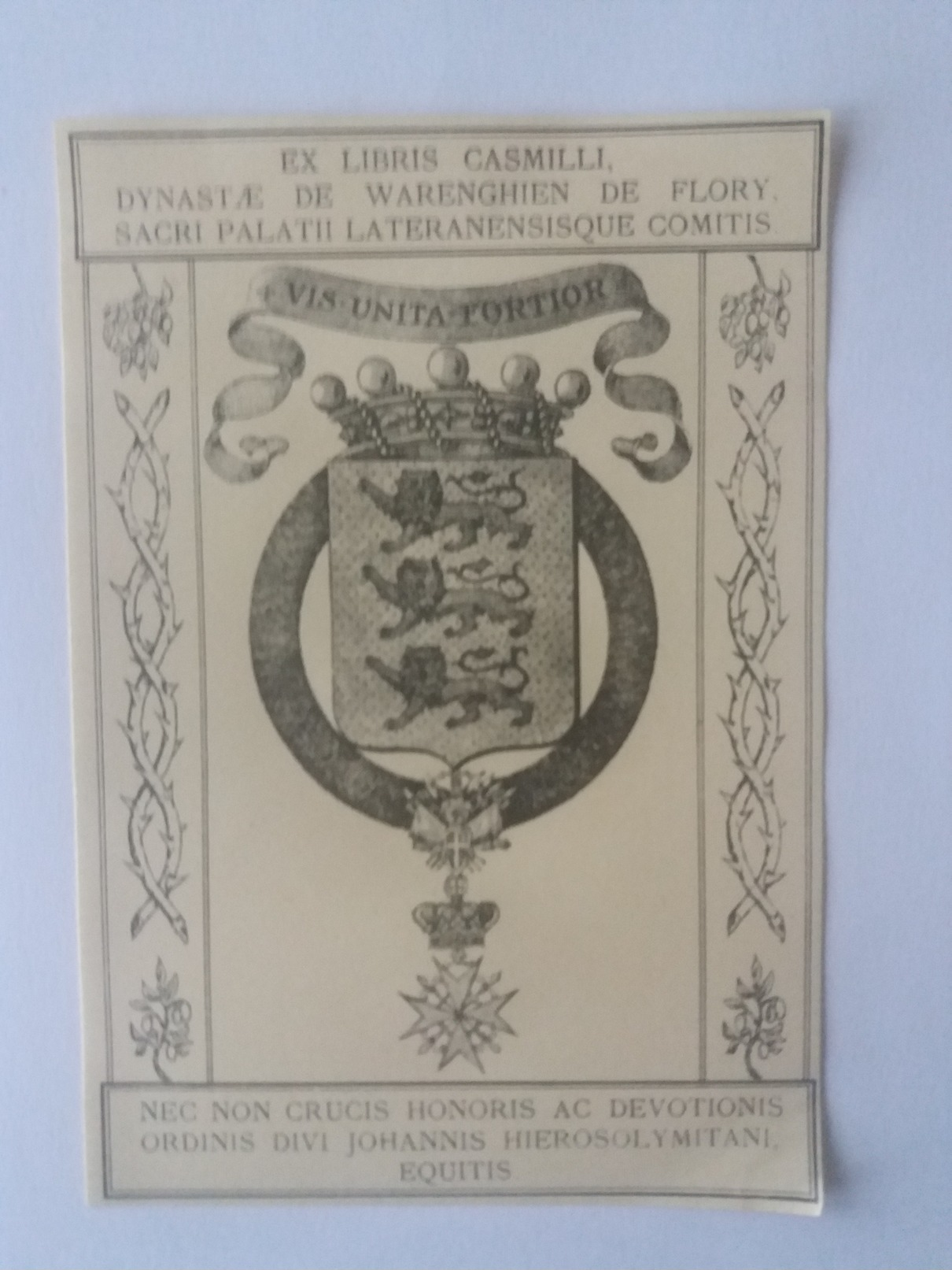 Ex Libris Dynastie De Warenghien De Flory - Ex-libris