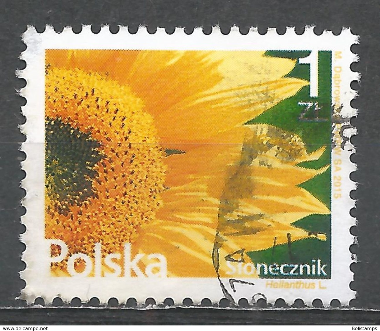 Poland 2015. Scott  #4179 (U) Flower, Helianthus  *Complete Issue* - Oblitérés