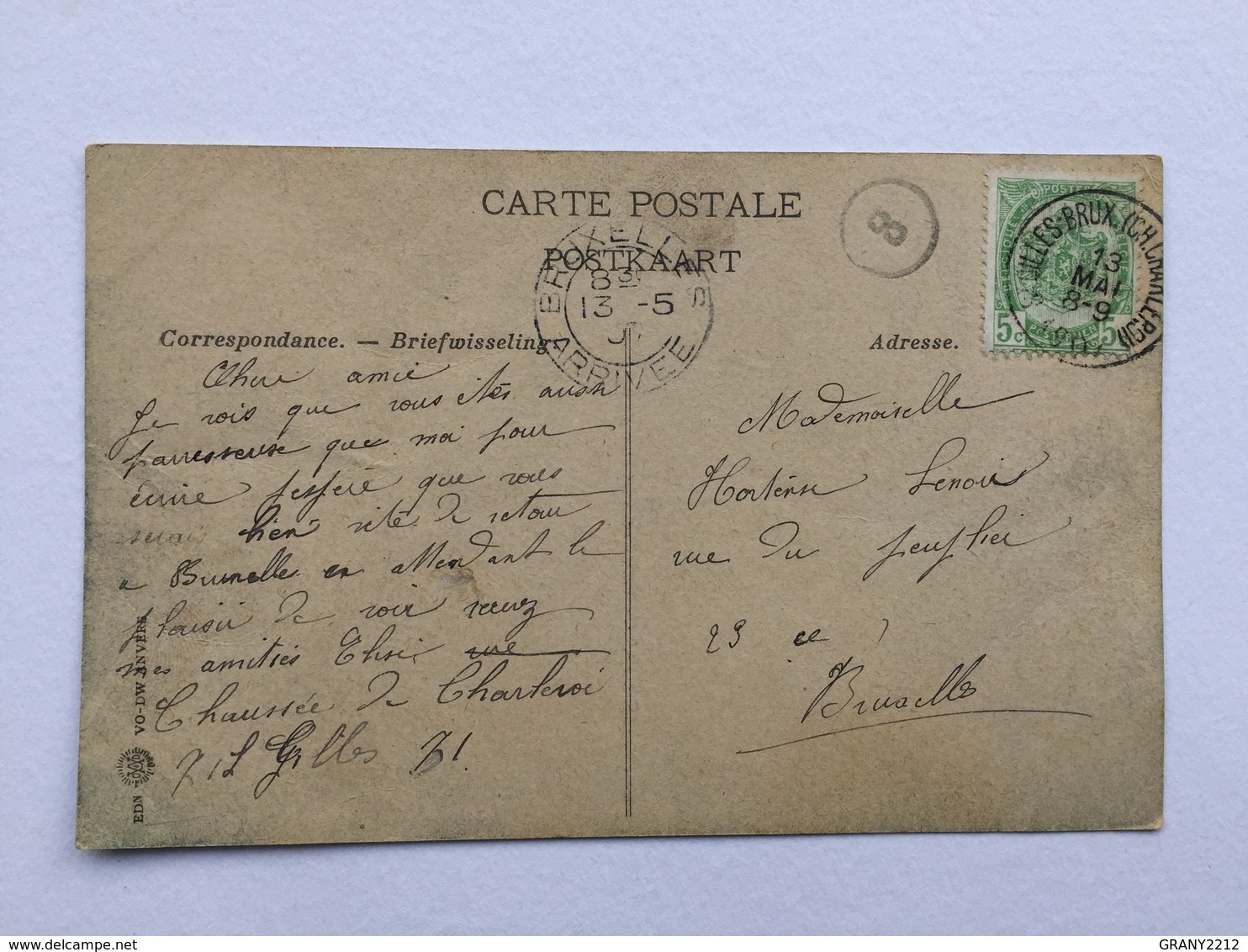 BRUXELLES « QUAI AUX CHARBONS « Péniches,animée,commerces Fabrique De Sabots AU GRAND SABOT (1907).VO-DW ANVERS . - Maritime