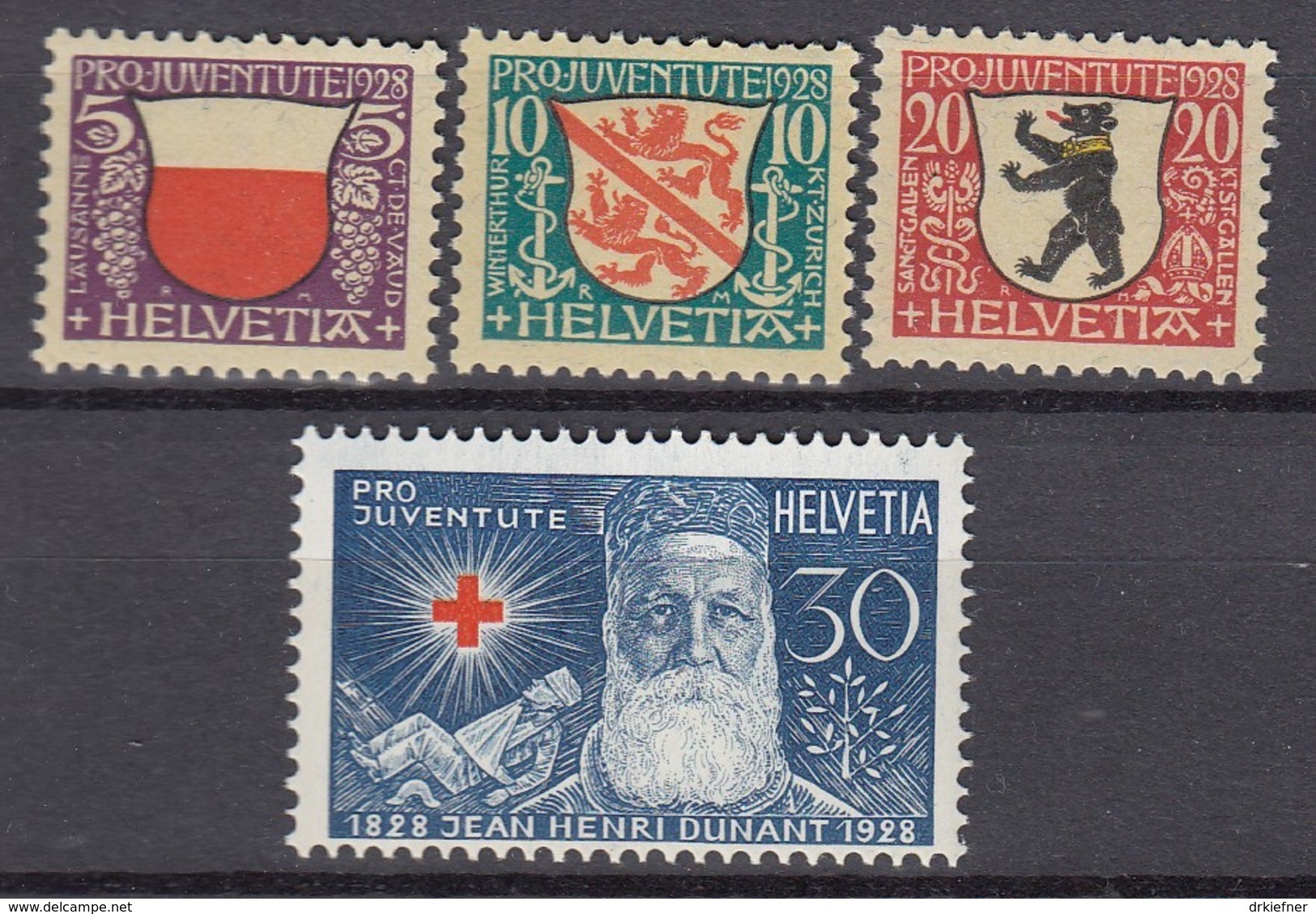 SCHWEIZ  229-232, Postfrisch **, Pro Juventute: Wappen  1928 - Ungebraucht