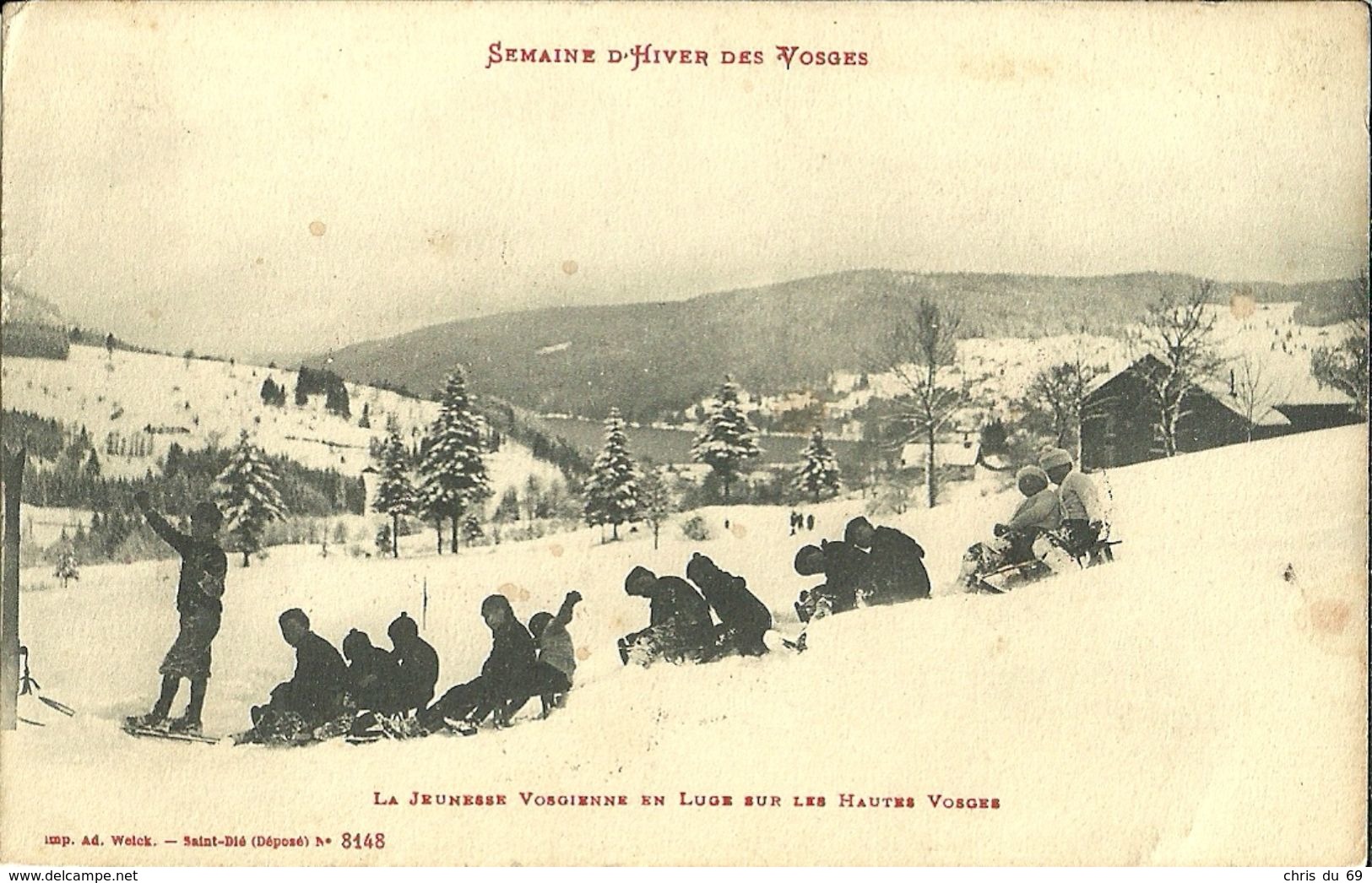 La Jeunesse Vosgienne En Luge Sur Les Hautes Vosges - Autres & Non Classés