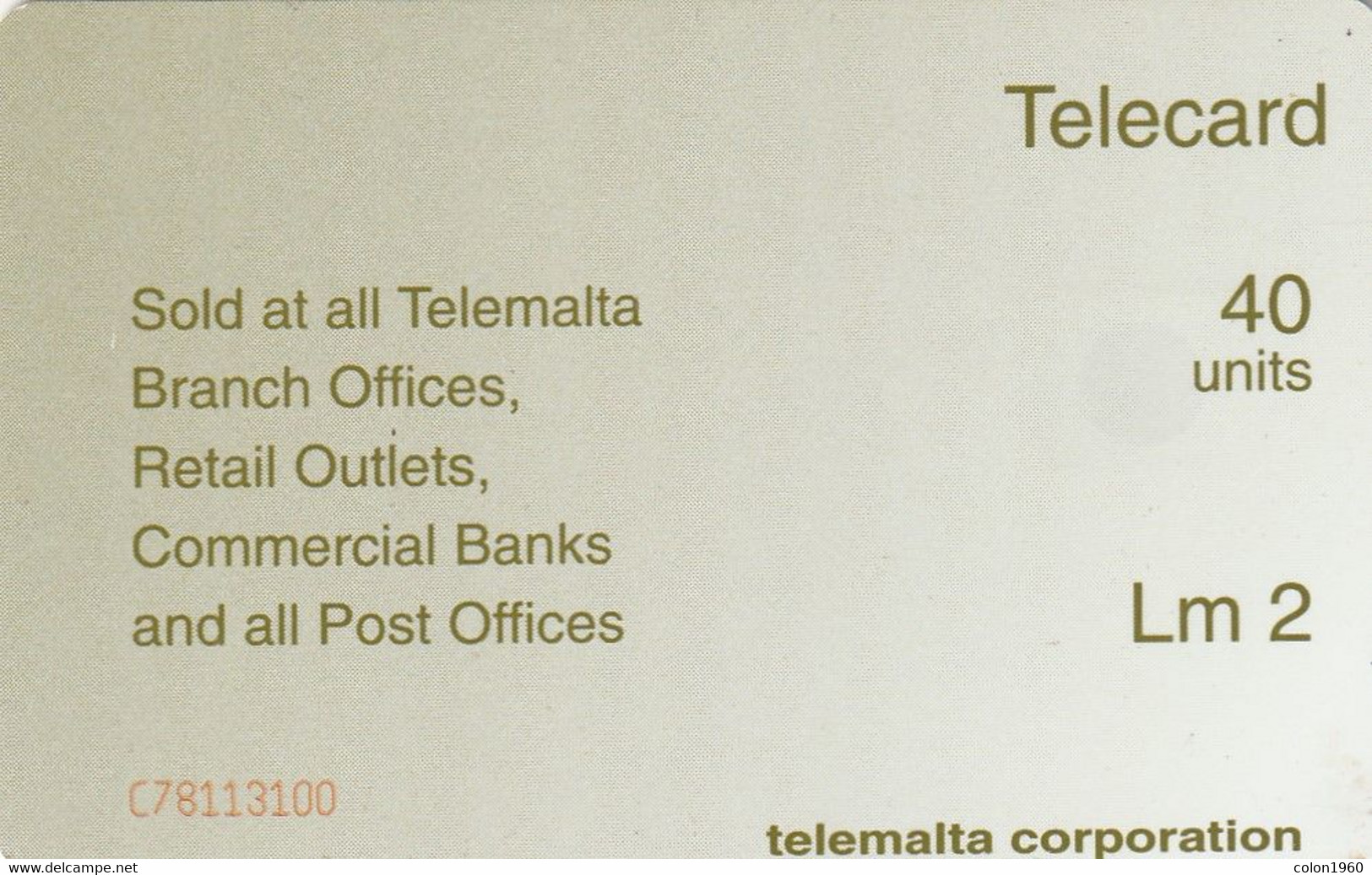 MALTA. MT-MLT-0042. POSTA. 1997-08-01. (074) - Malta