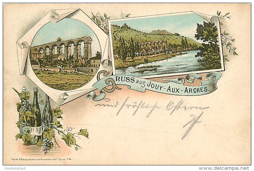 Jouy-aux-Arches.  Gruss  Multivues  (1897)  + Aqueduc Romain  2  Cartes - Autres & Non Classés