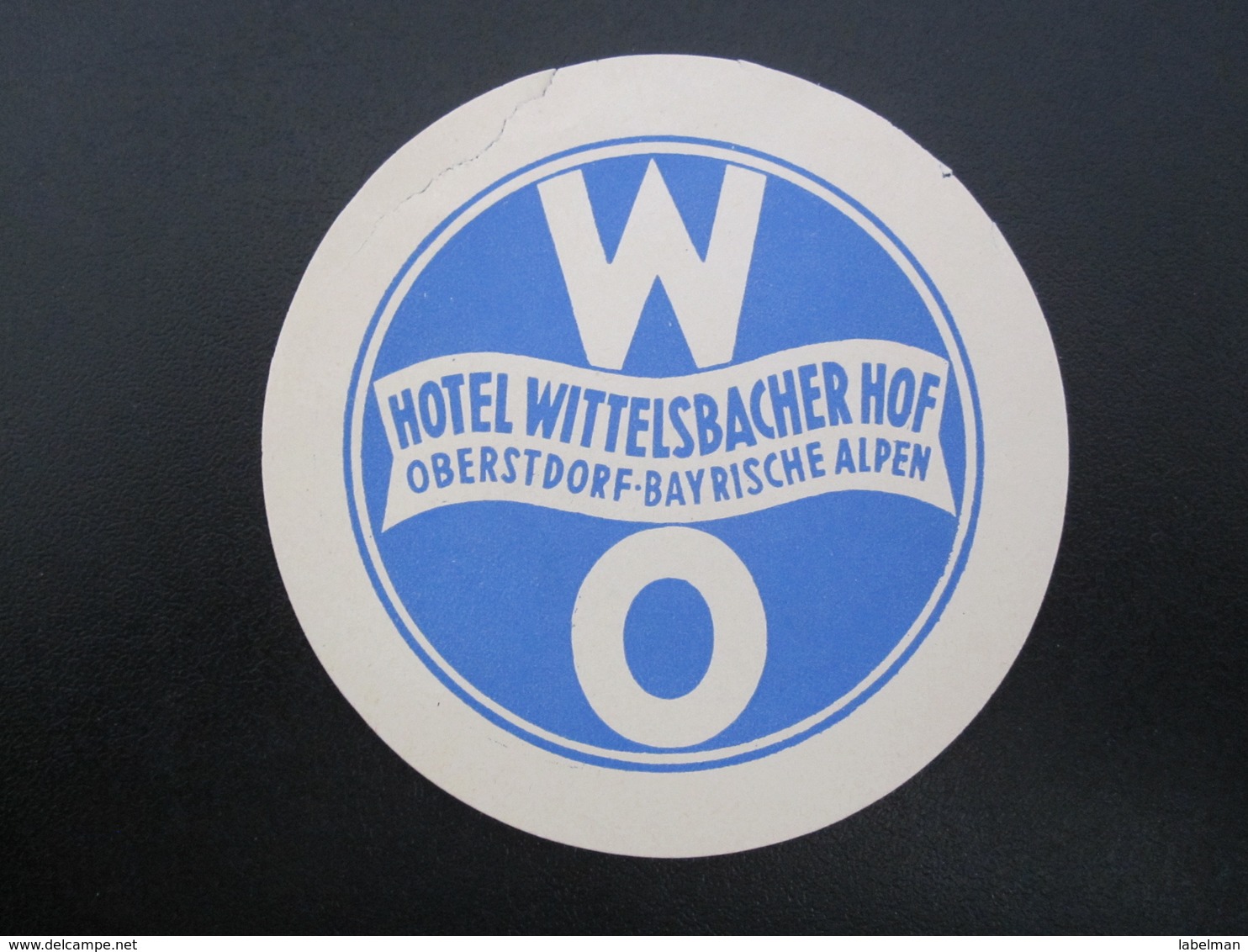 HOTEL OBERSTDORF WITTELSBACHER GASTHOF BAD DEUTSCHLAND GERMANY MINI DECAL STICKER LUGGAGE LABEL ETIQUETTE AUFKLEBER - Etiquettes D'hotels