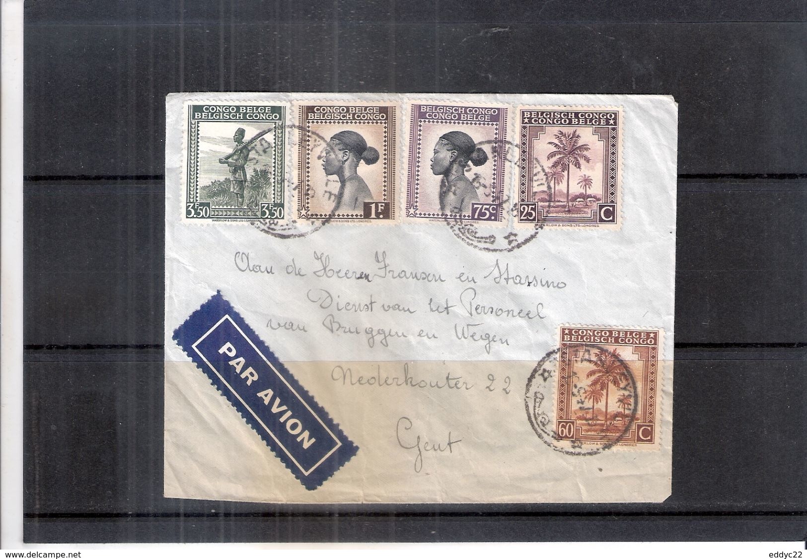 Congo Belge - Lettre De 1942 De Stanleyville Vers Gent (à Voir) - Lettres & Documents