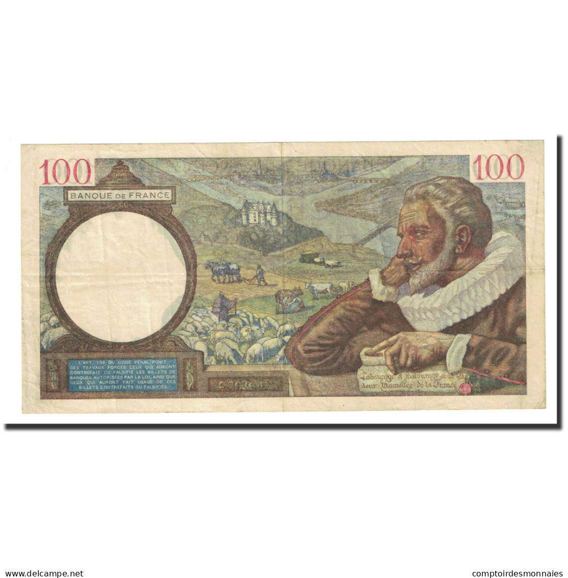 France, 100 Francs, 1940-04-18, TTB+, Fayette:26.27, KM:94 - 100 F 1939-1942 ''Sully''