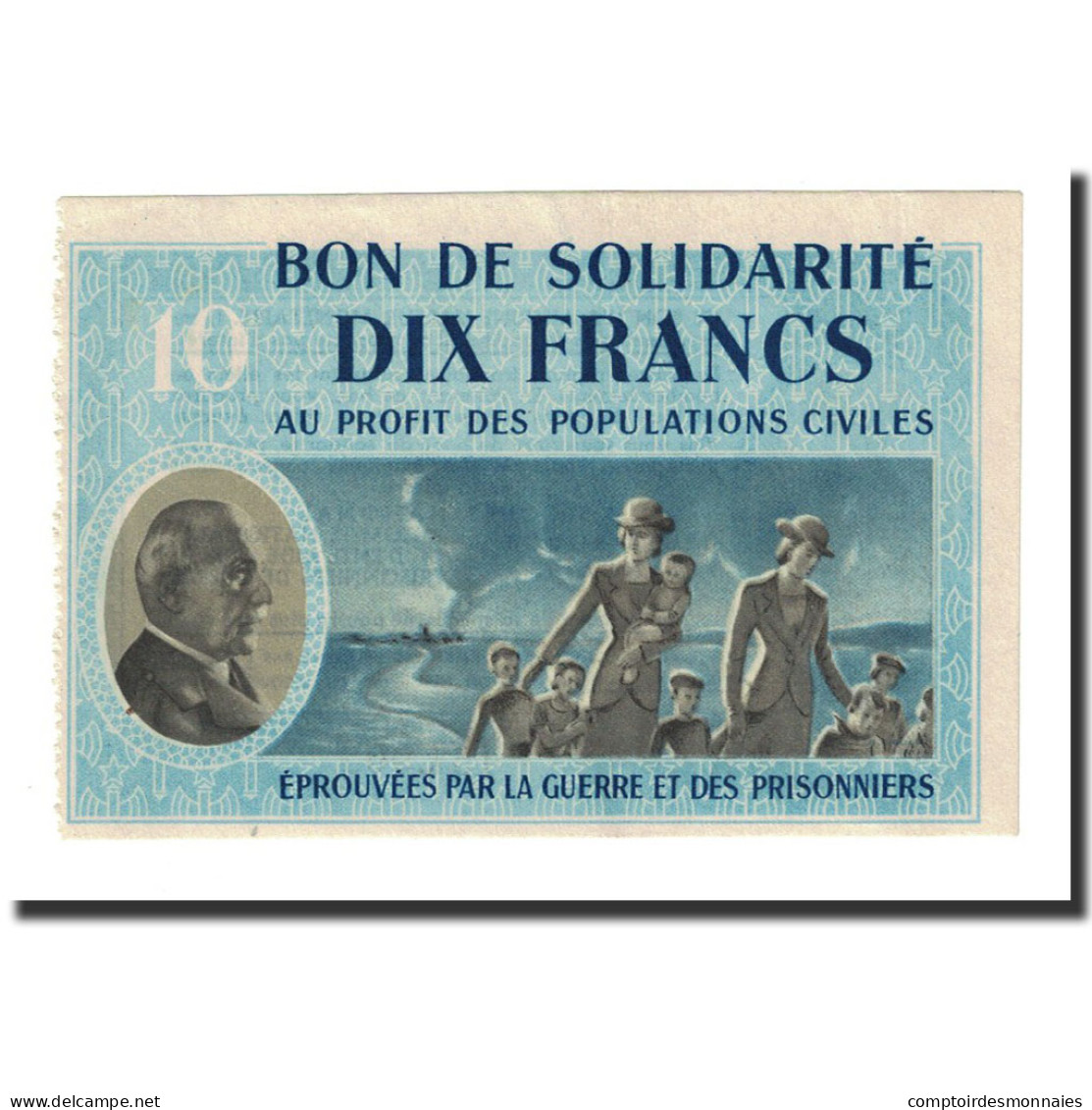 France, Secours National, 10 Francs, Undated, SPL+ - Bonds & Basic Needs