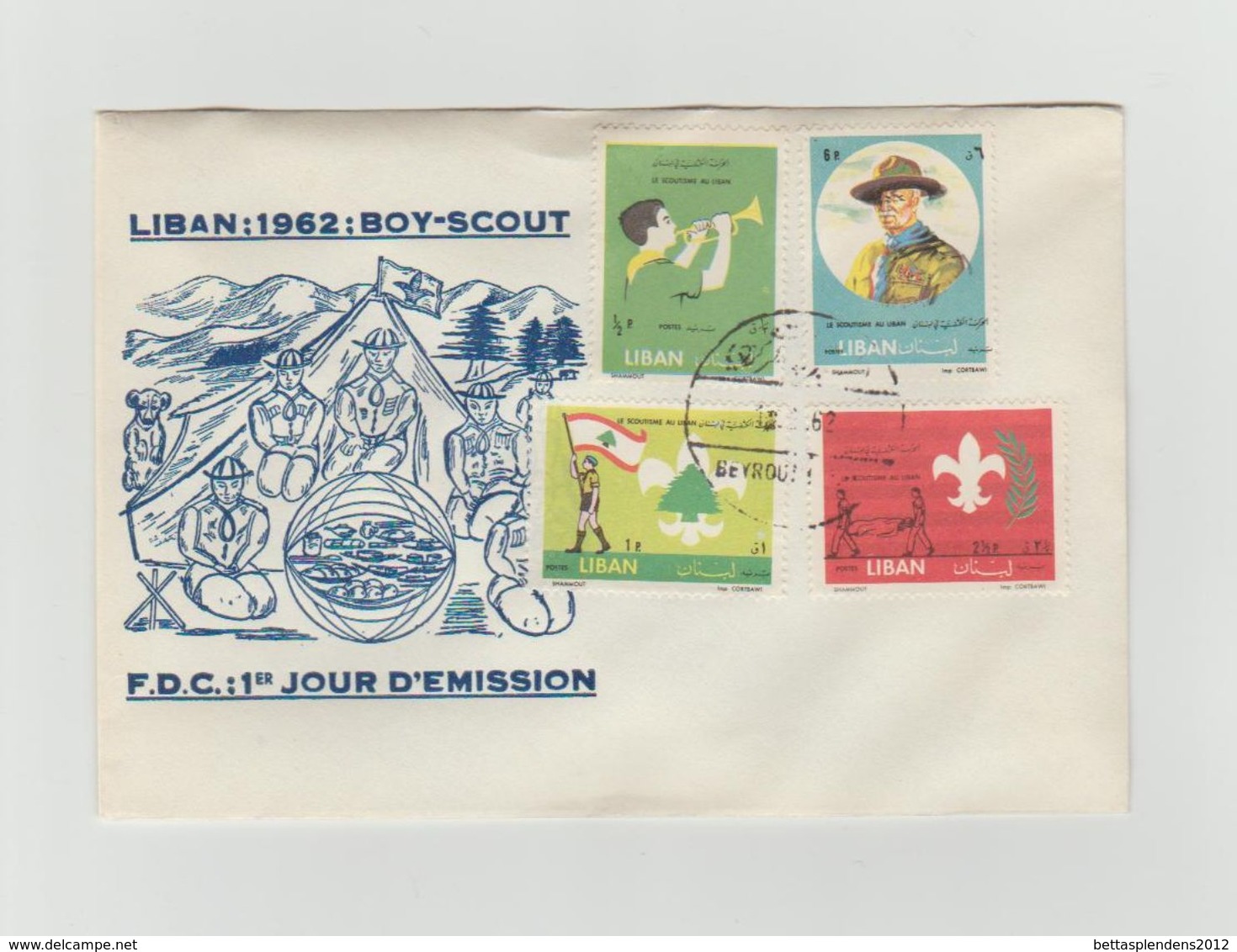 LIBAN - Timbres Sur FDC - LIBAN 1962 -  BOY SCOUT - SCOUTISME - Libano