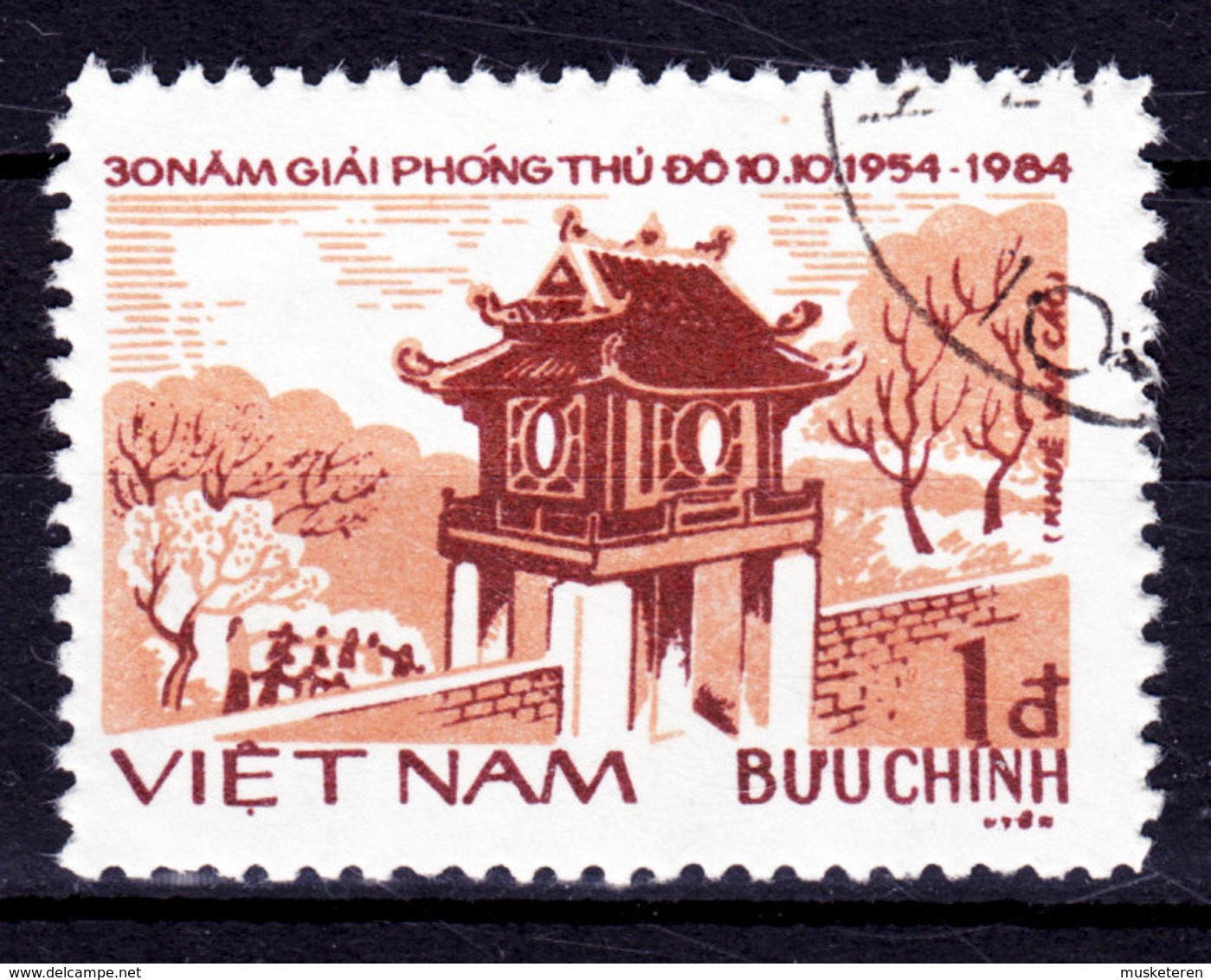 Vietnam 1984 Mi. 1492       1 D Befreiung Von Hanoi Tempelgebäude - Vietnam