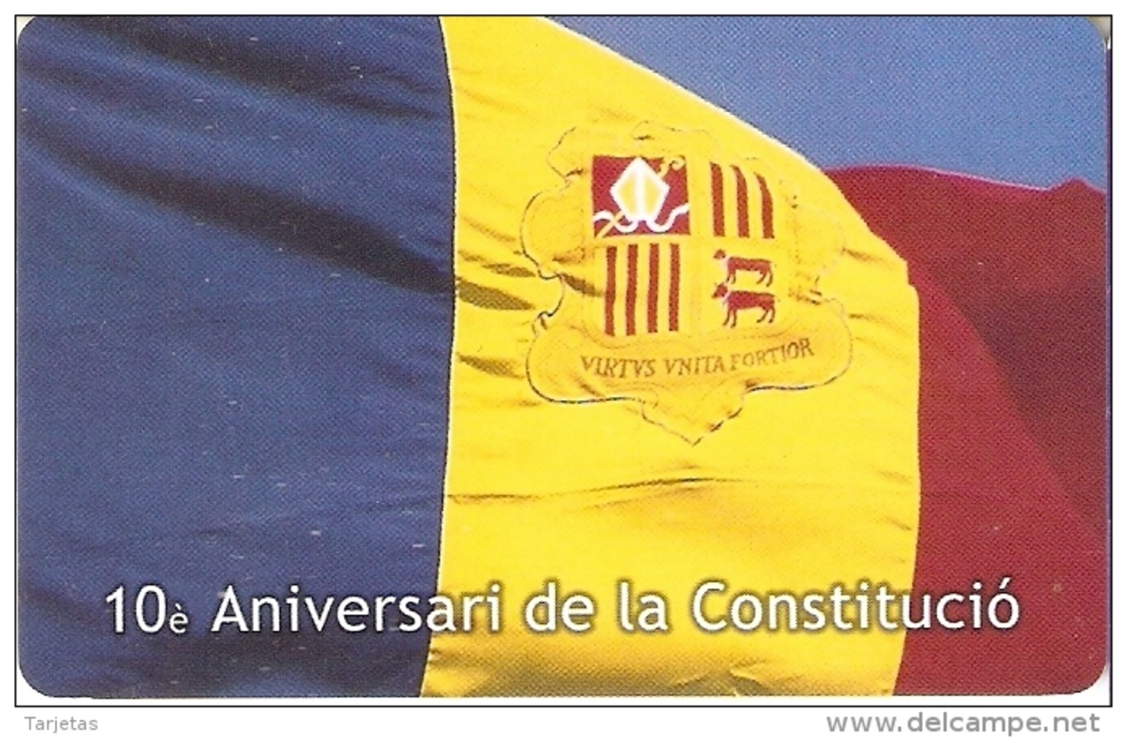 AND-136 TARJETA DE ANDORRA DE LA BANDERA (FLAG-FLAGS) - Andorra