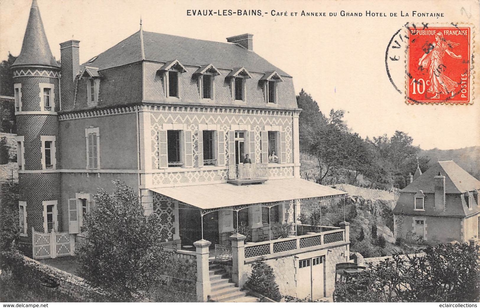 Evaux Les Bains        23     Café Et Annexe Du Grand Hôtel De La Fontaine          (voir Scan) - Evaux Les Bains