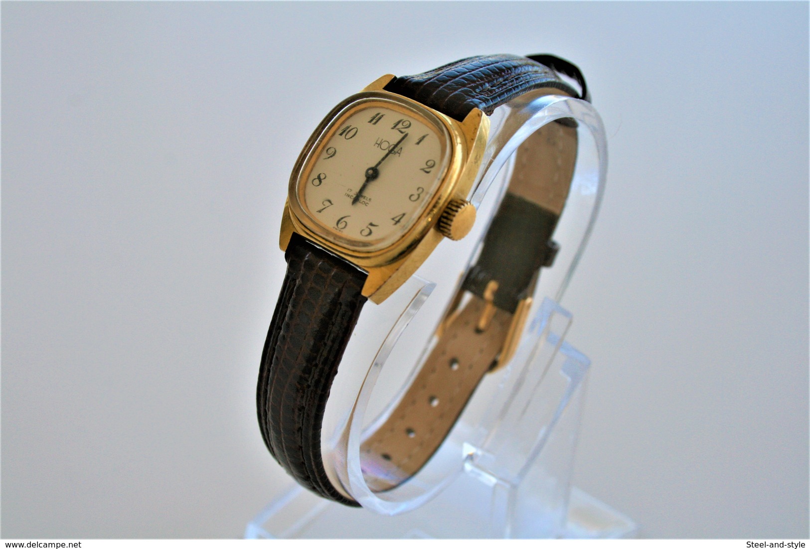 Watches : HOGA LADIES 17JEWELS INCABLOC HAND WIND - 1960-70's  - Original - Swiss Made - Running - Excelent Condition - Montres Modernes