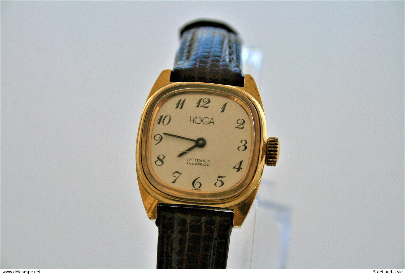 Watches : HOGA LADIES 17JEWELS INCABLOC HAND WIND - 1960-70's  - Original - Swiss Made - Running - Excelent Condition - Montres Modernes