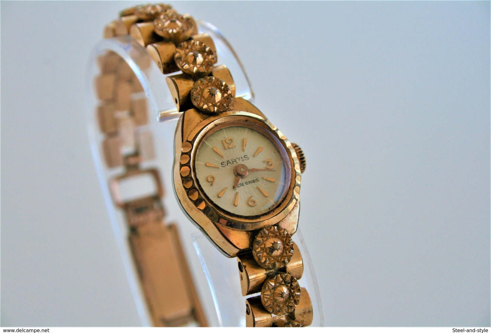 Watches : SARTIS ANCRE 15 RUBIS LADIES HAND WIND - Original - Swiss Made - Gold Plated - Running - Excelent Condition - Watches: Modern