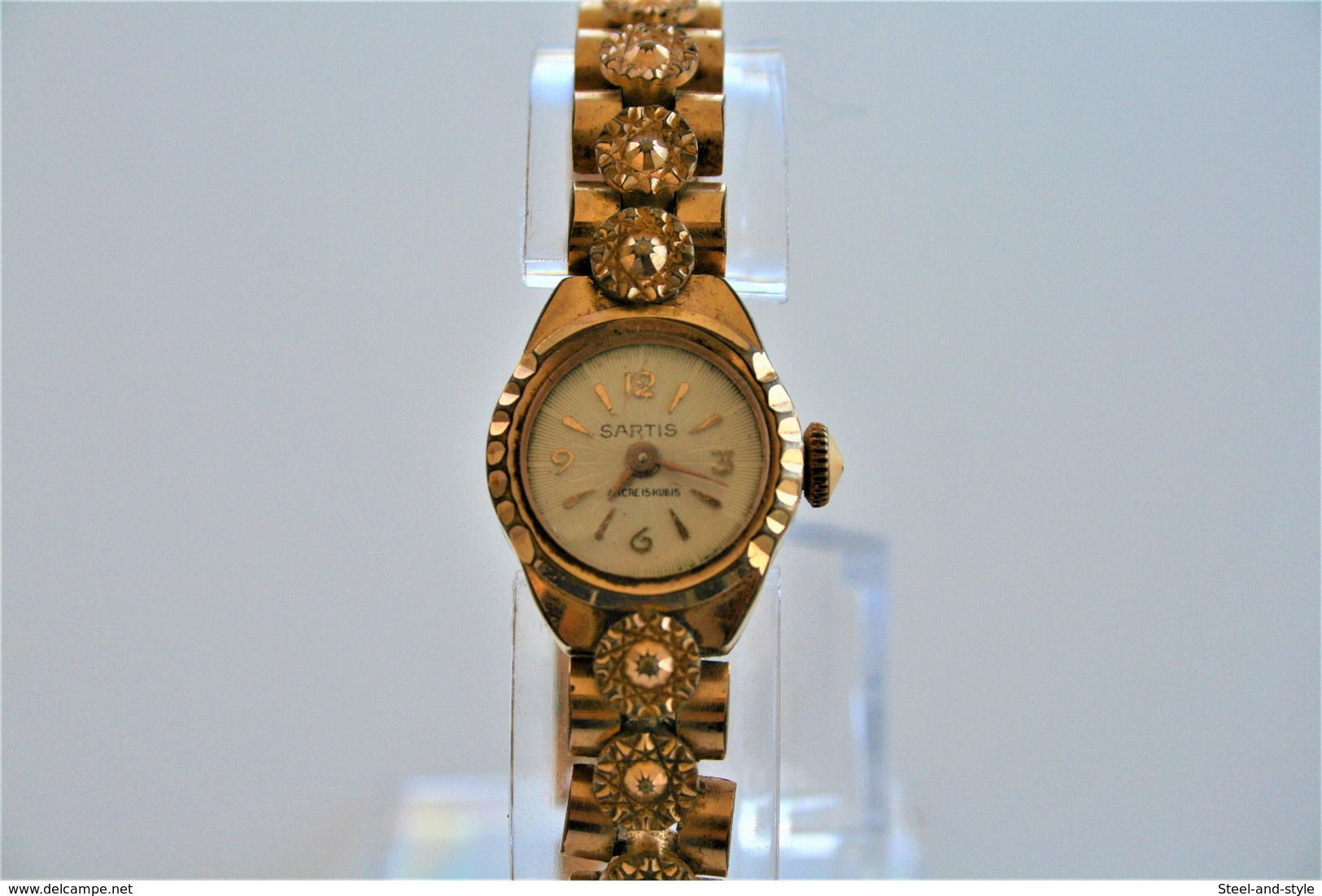 Watches : SARTIS ANCRE 15 RUBIS LADIES HAND WIND - Original - Swiss Made - Gold Plated - Running - Excelent Condition - Watches: Modern