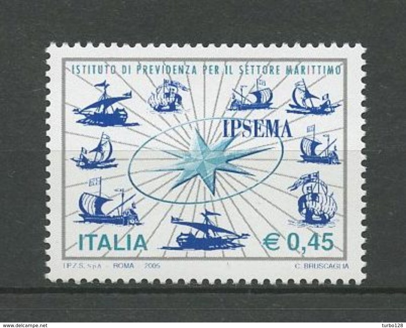 ITALIE 2005 N° 2795 ** Neuf MNH Superbe Cote 1,50 &euro; Bateaux  Voiliers Boats Ships Sailboat Rose De Vents - 2001-10: Neufs