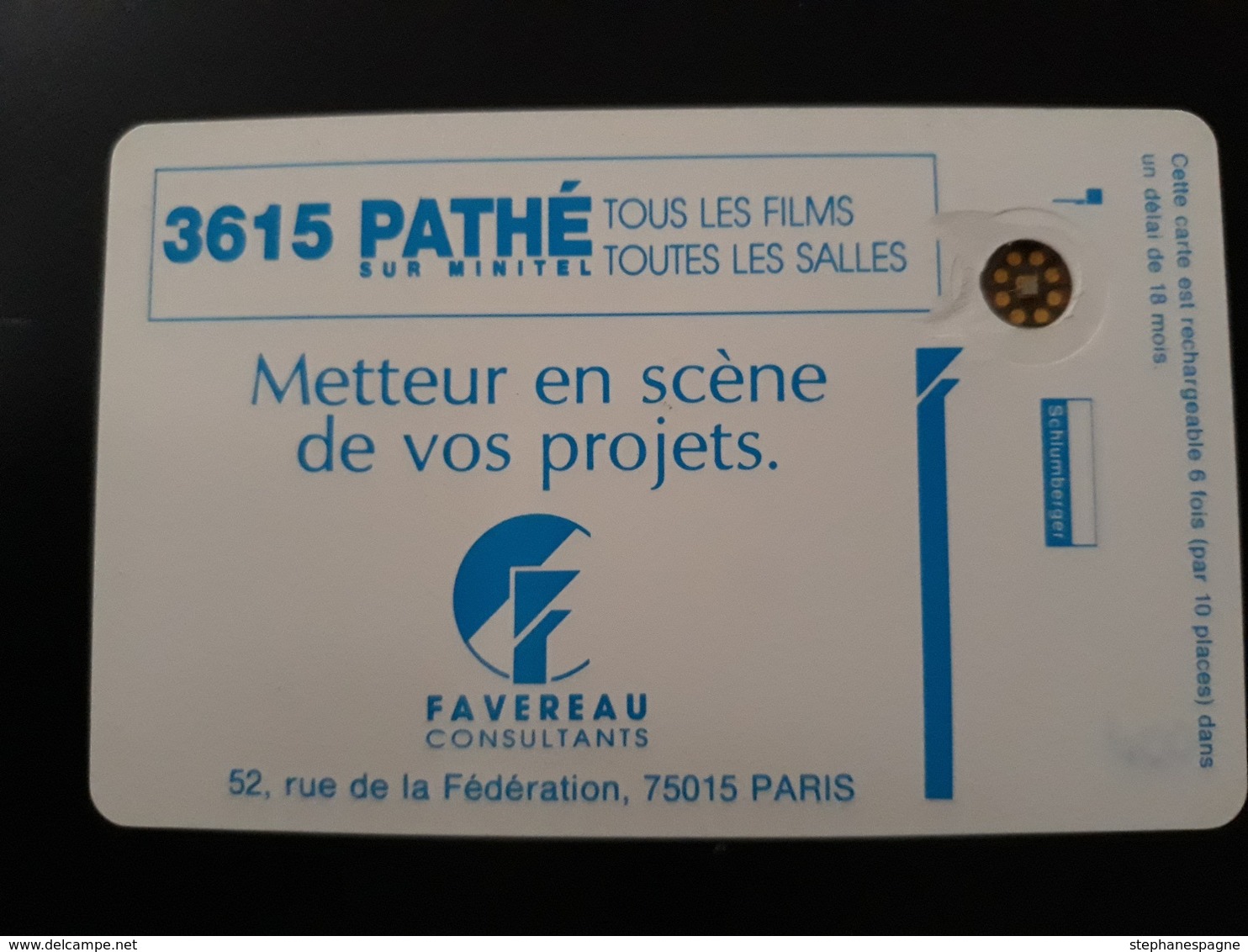 CINÉCARTE PATHÉ  - FAVEREAU CONSULTANTS 500 Ex - Cinécartes