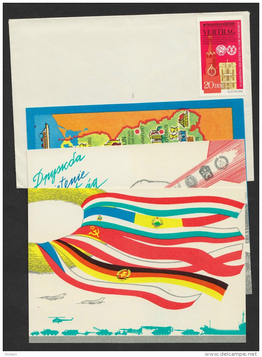Mi-Nr. 1570, 1615, Blankobrief "Manöver Waffenbrüderschaft" 1970, Dazu 3- Farbige Vorfrankierte Karte Zum Anlass - Covers & Documents
