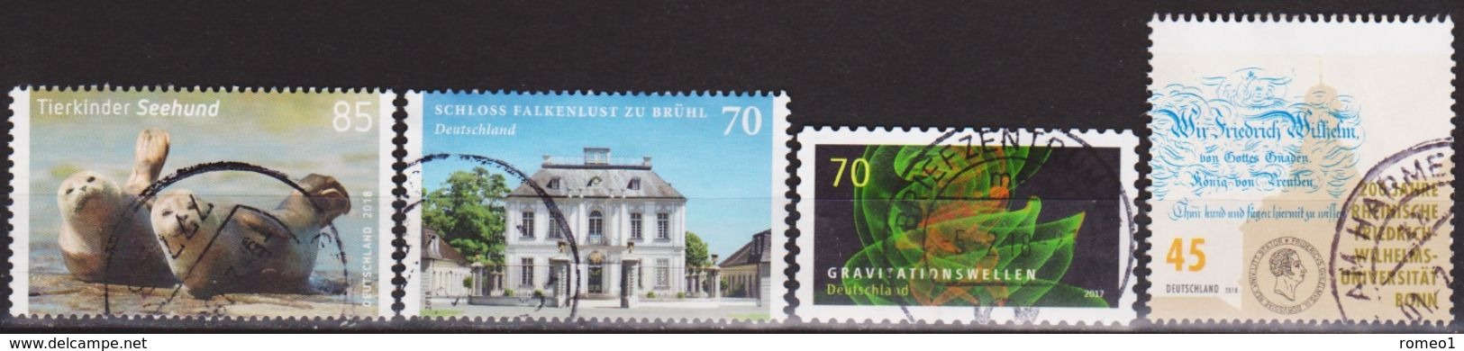 2018: Bund Mi.Nr. 3353, 3354, 3356 + 3360 Gest. (d017) / Allemagne Y&T No. ? Obl. - Gebraucht
