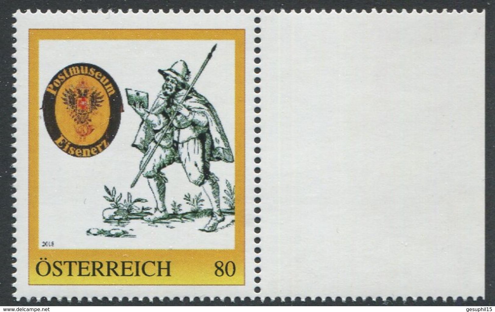 ÖSTERREICH / 8125729 / Postmuseum Eisenerz / 80 Cent / Postfrisch / ** / MNH - Personalisierte Briefmarken