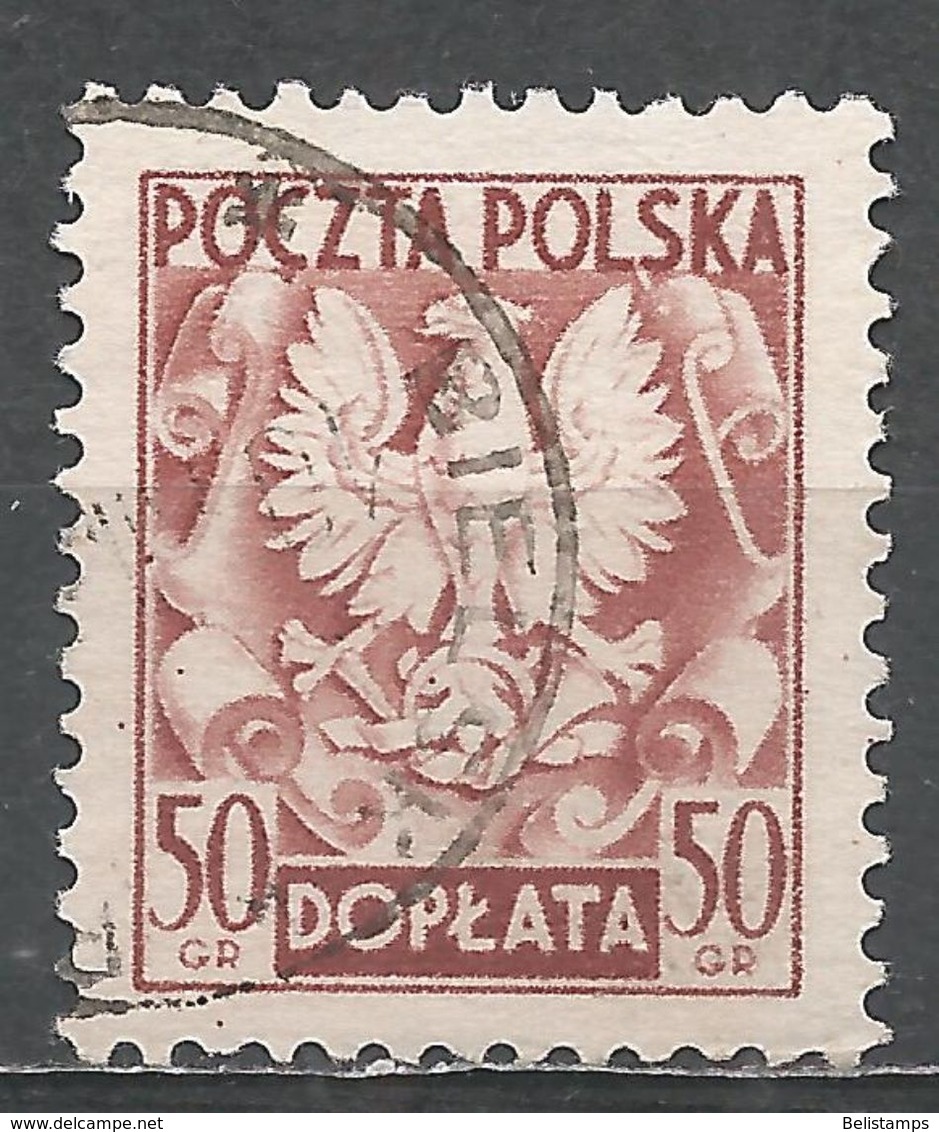 Poland 1953. Scott  #J141 (U) Polish Eagle - Postage Due