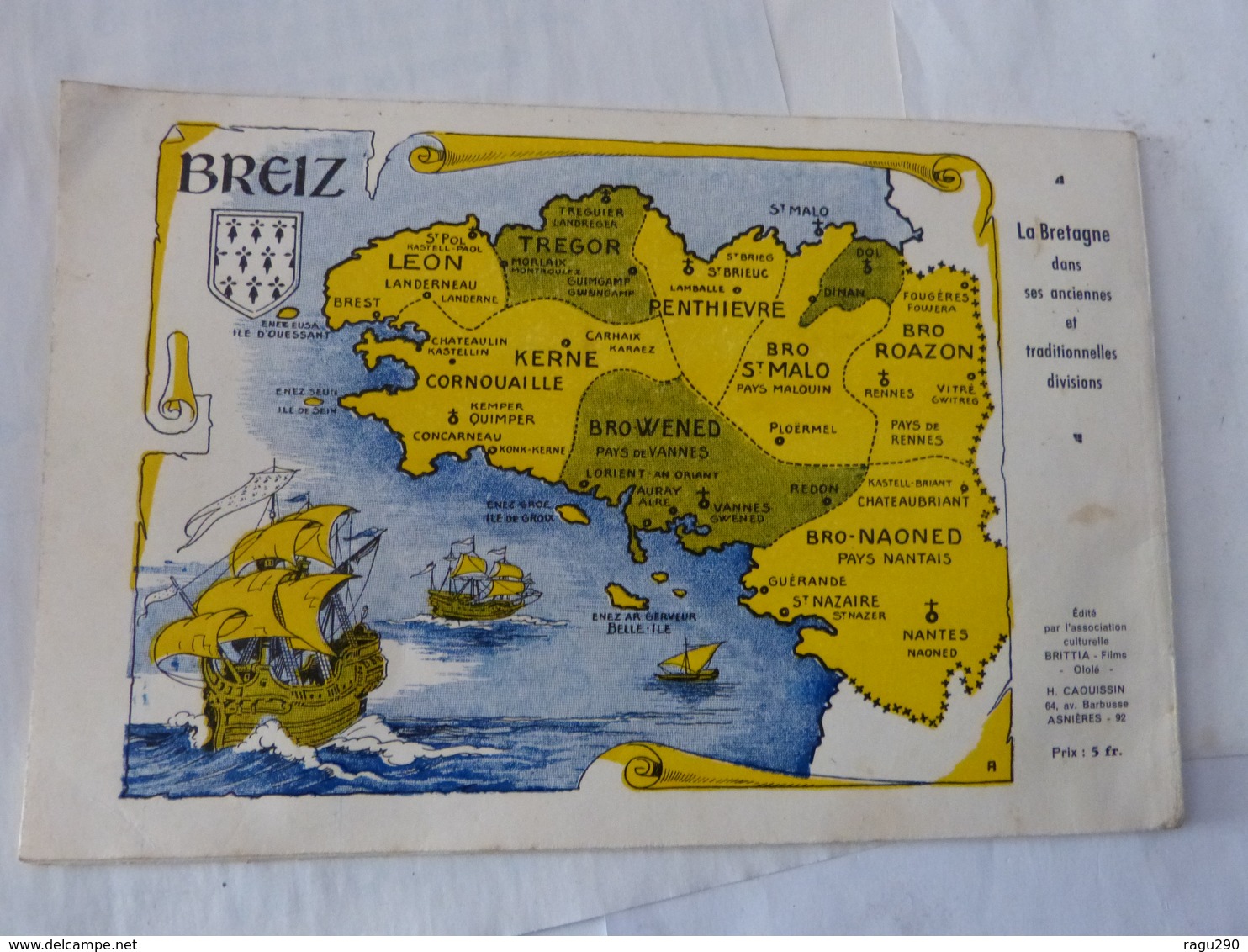 Livre Breton - L' HISTOIRE DE MA BRETAGNE Imagée Par  LE RALLIC édition Originale - Bretagne