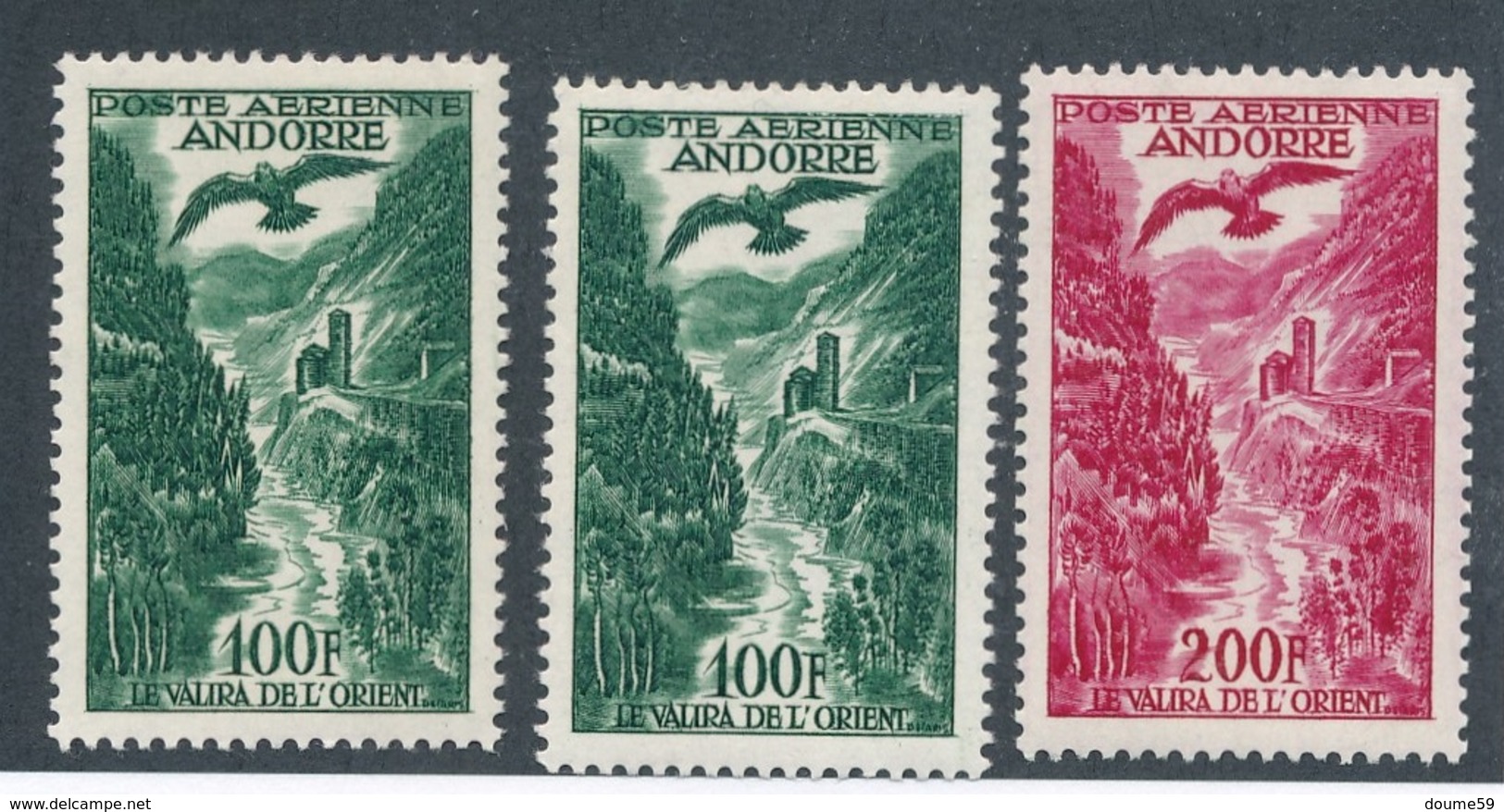 BS-348: ANDORRE:  Lot  PA N°2**(2)-3** - Luftpost