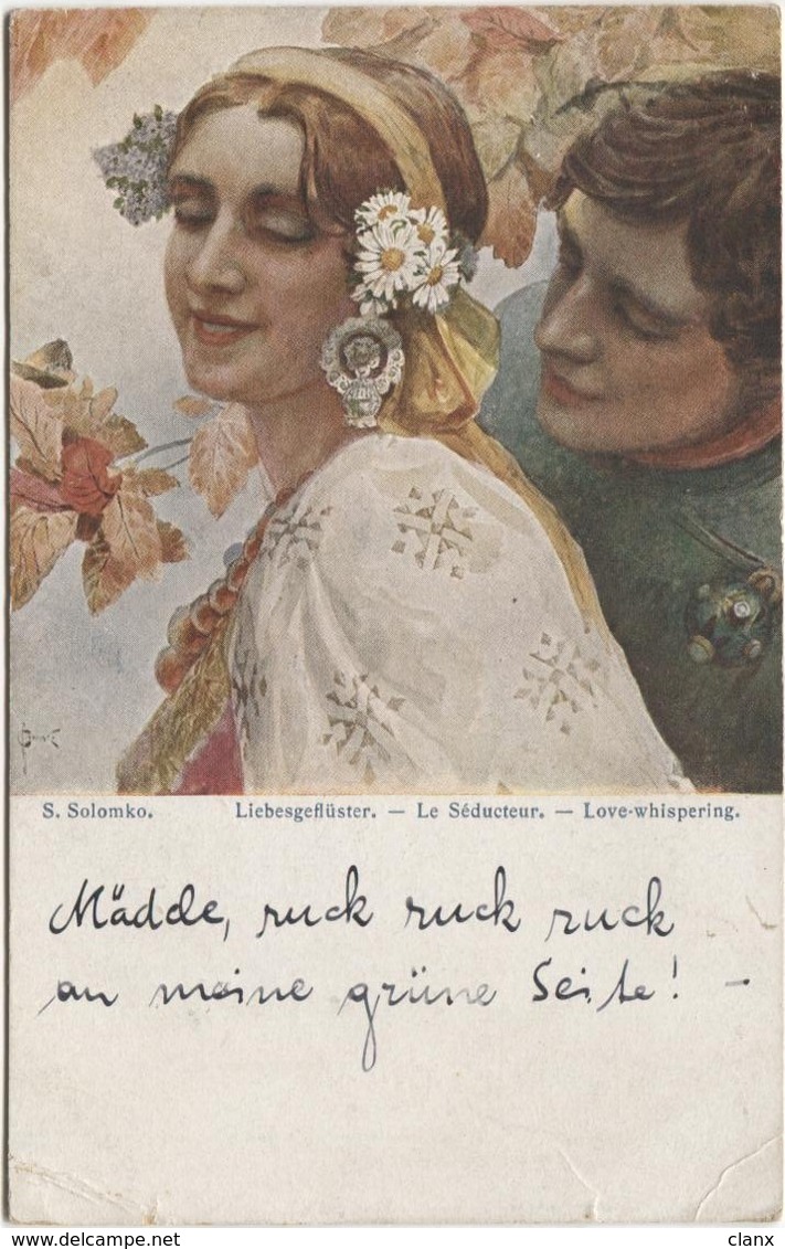 LIEBESGEFLUESTER-LOVE WHISPERING 1918 - S. Solonko Signed - Solomko, S.