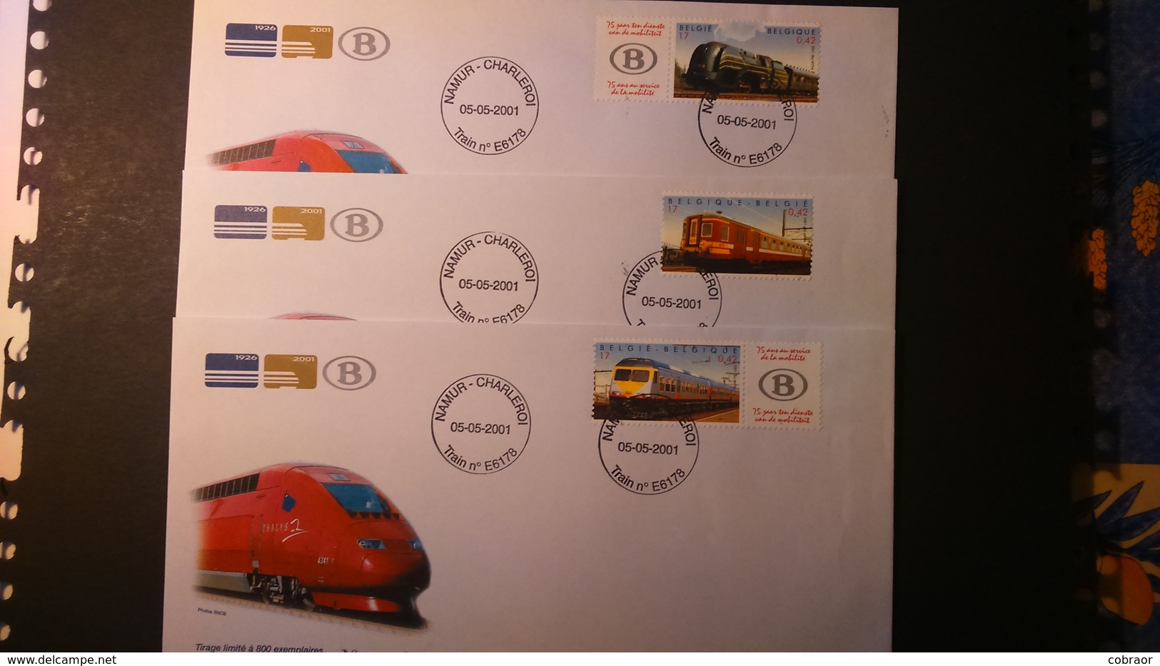 Souvenir : Courrier Par Train (Namur-Charleroi)  Tirage 800 Ex Numéroté - Erinnerungskarten – Gemeinschaftsausgaben [HK]