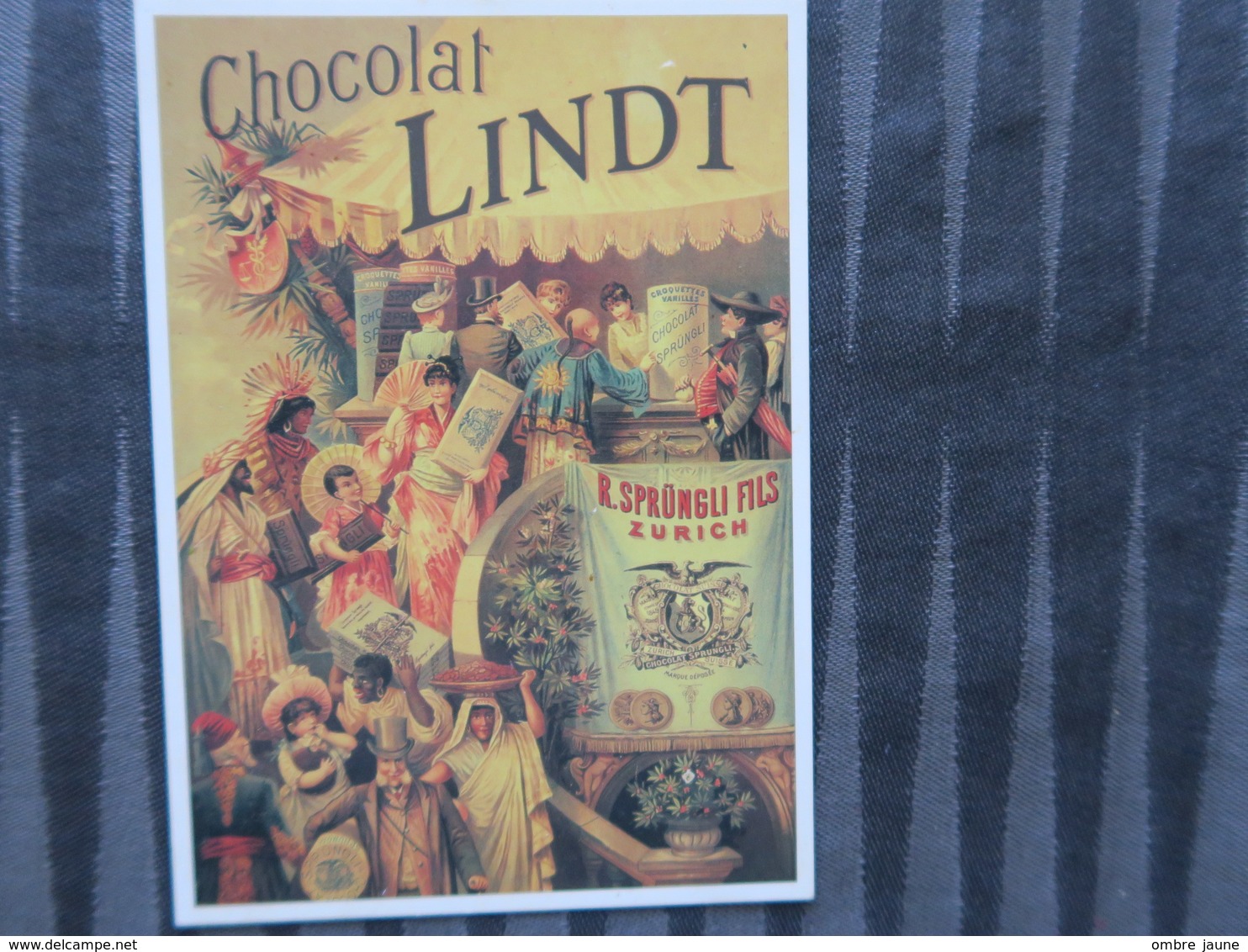 TI - CARTE PUBLICITAIRE - REPRODUCTION D'AFFICHE  -  CHOCOLAT LINDT - Publicité