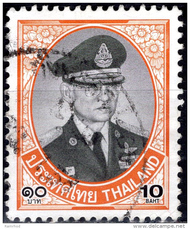 THAILAND 2010 King Rama IX - 10b - Bright Orange And Black FU - Thailand