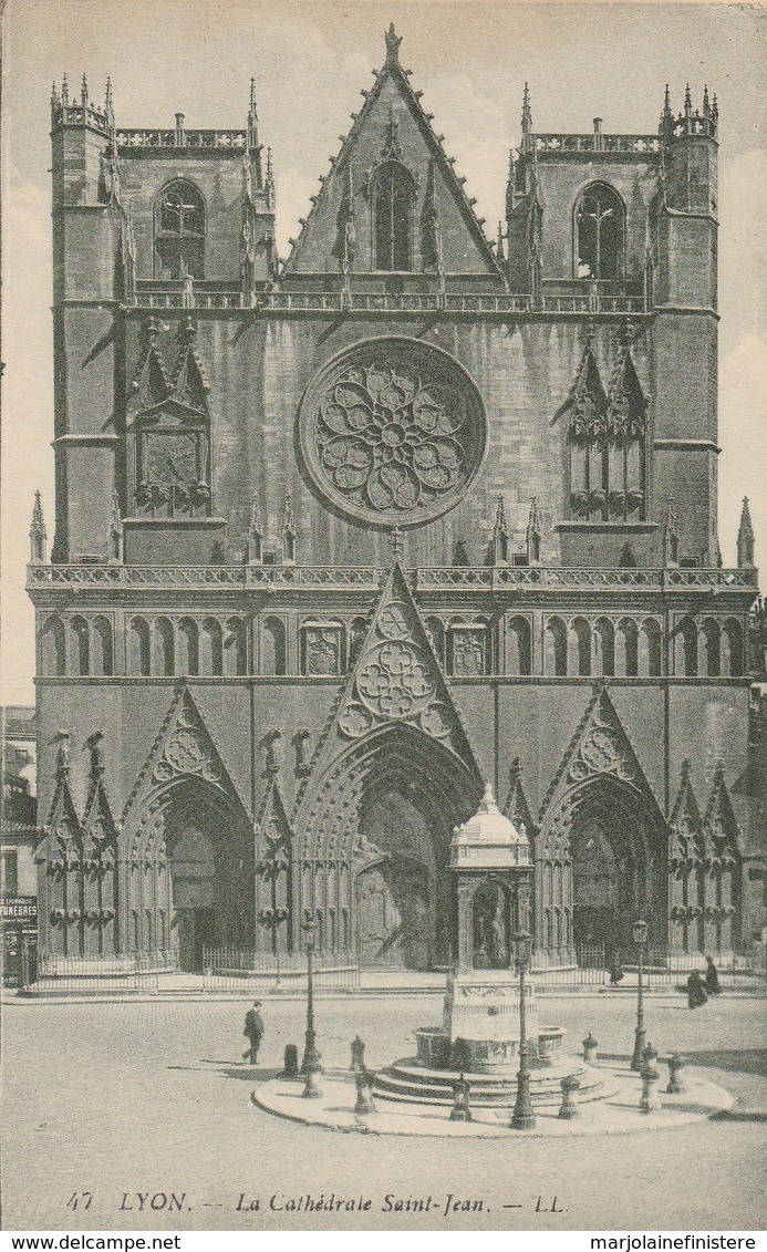 Dép. 69 - Lyon. - La Cathédrale Saint-Jean. - LL. N° 47. écrite 1919 - Lyon 1