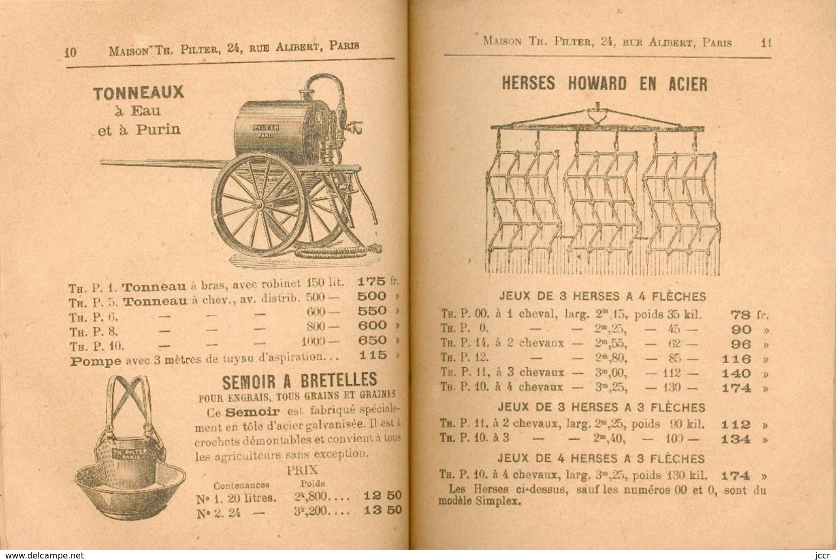 Catalogue Machines Agricoles - Maison Pilter - Paris - 1907 - 1901-1940