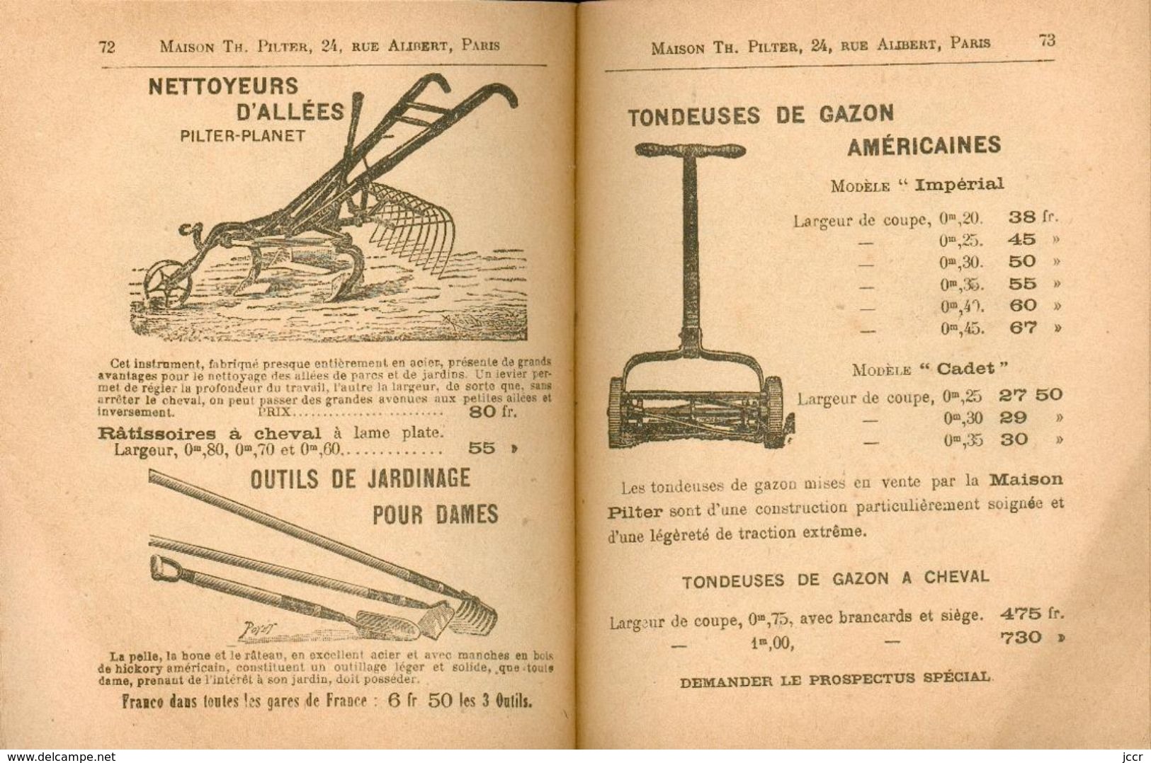 Catalogue Machines Agricoles - Maison Pilter - Paris - 1907