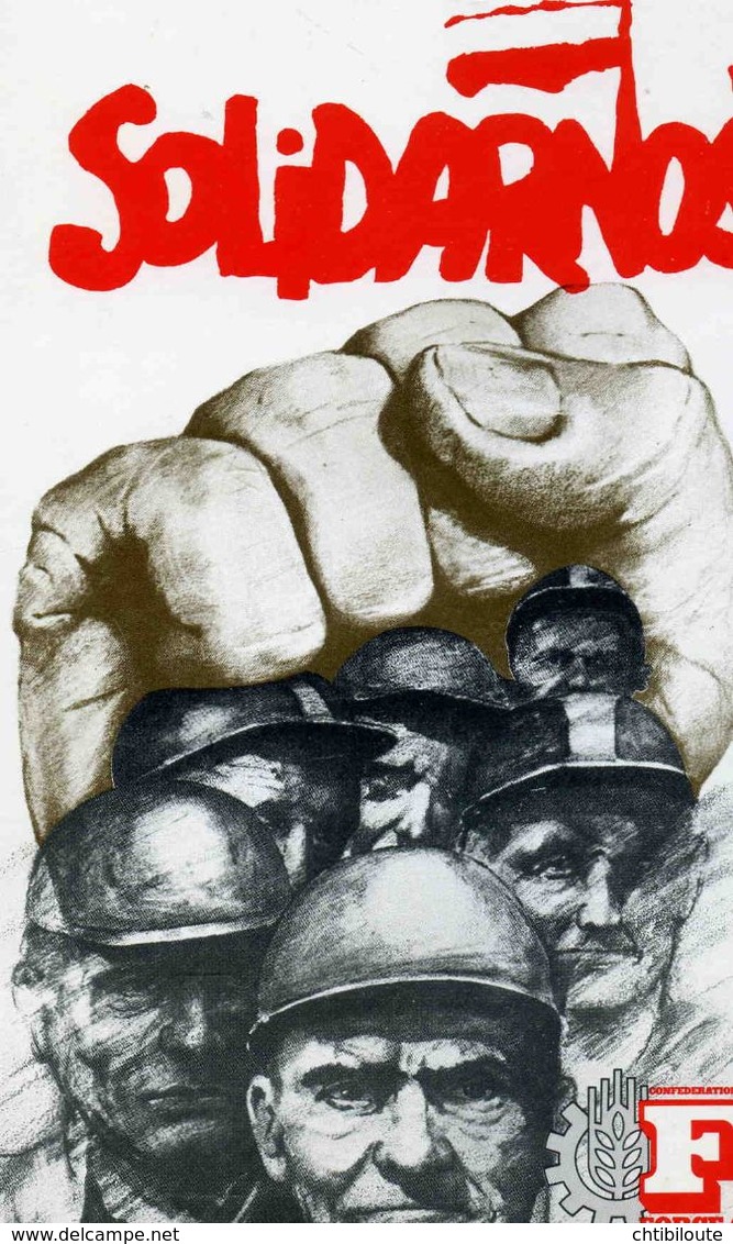 POLITIQUE  L 4  /  SYNDICAT  FO / SOLIDARNOSC  CPM / CPSM 10 X 15 - Syndicats